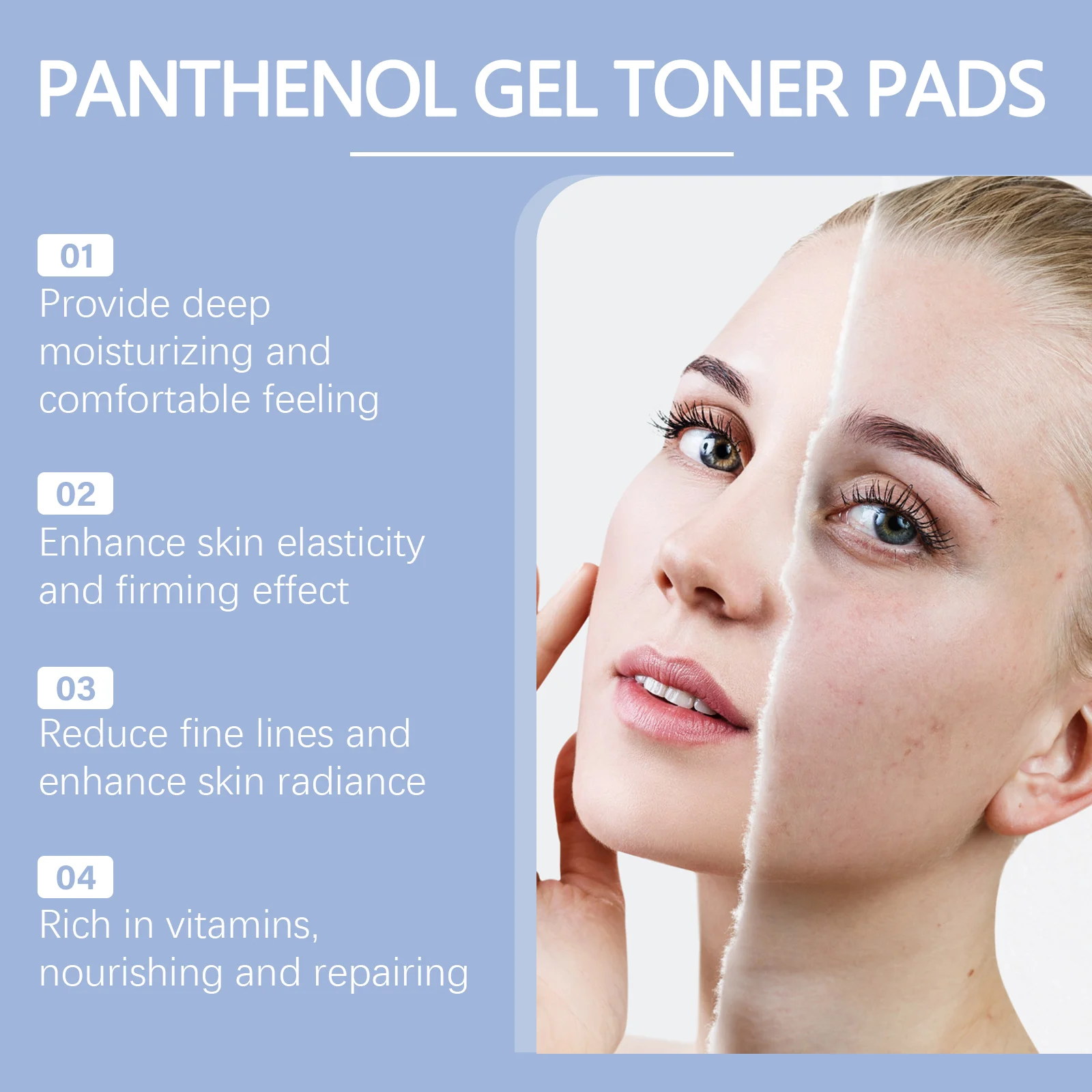 Glacier Water Soothing Gel Toner Pads with Panthenol & Ceramide for Barrier Repair & Hydration 60 Count 8 glacier water soothing gel toner pads 60 count wes xzpvbbd8 desc 8
