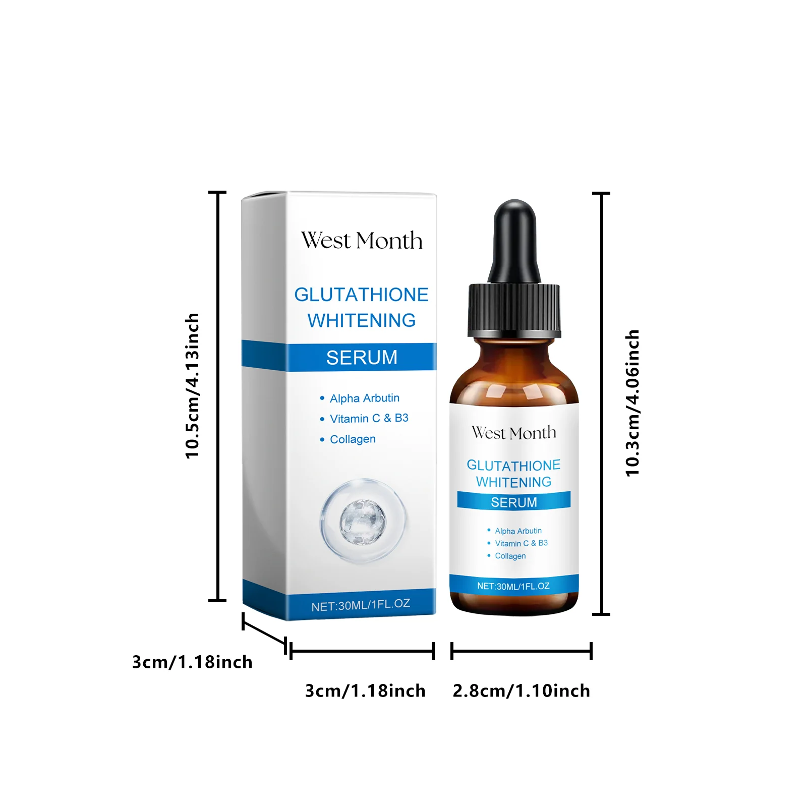 Glutathione Brightening Serum 30ml - Hydrate, Nourish & Even Skin Tone 1 glutathione brightening serum 30ml wes 9e56mpmk desc 1