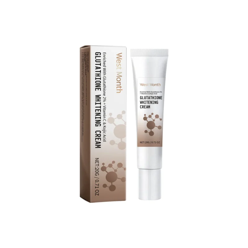 West Month Glutathione Whitening Cream with Vitamin C & Kojic Acid, Brightens & Evens Skin Tone
