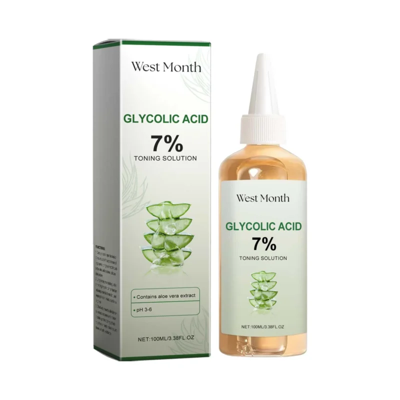 West Month Glycolic Acid 7% Toning Solution for Gentle Exfoliation and Hydration