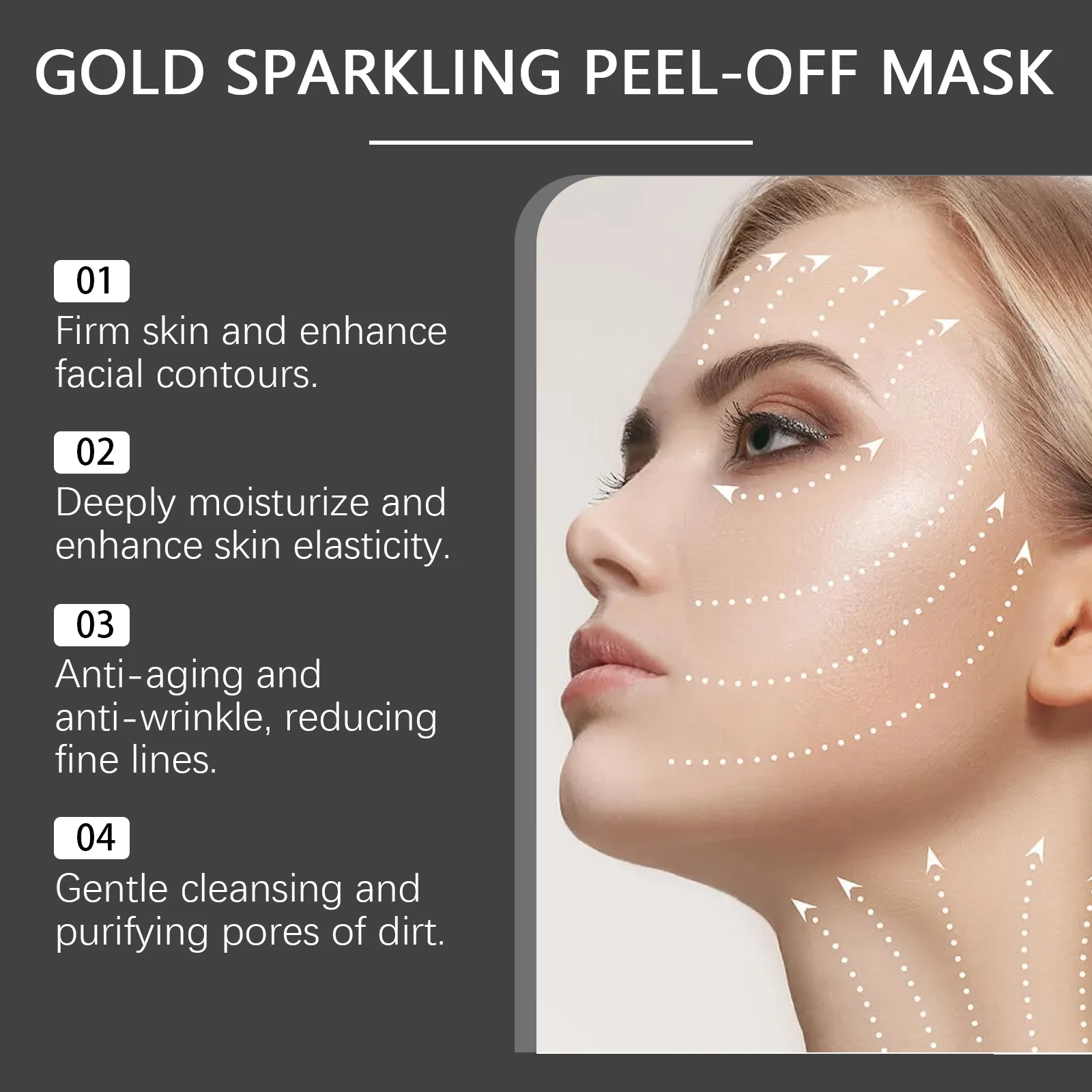 West Month 24K Gold Peel Off Mask Collagen Firming Moisturizing Mask 5 gold peel off mask wes uhsh4hs8 desc 5