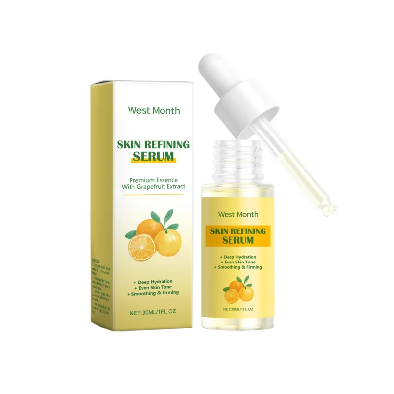 West Month Grapefruit Face Serum for deep hydration, even skin tone, and improved firmness in a 30ml bottle.