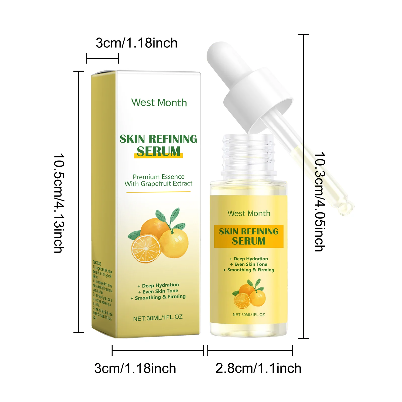 Grapefruit Face Serum Hydrating Moisturizing Firming Daily Skin Care Essence 30ml 1 grapefruit face serum hydrating firming essence 30ml wes z26y3eqx desc 1