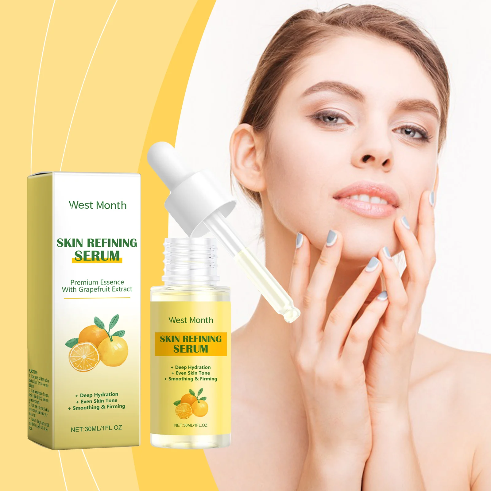 Grapefruit Face Serum Hydrating Moisturizing Firming Daily Skin Care Essence 30ml 2 grapefruit face serum hydrating firming essence 30ml wes z26y3eqx desc 2