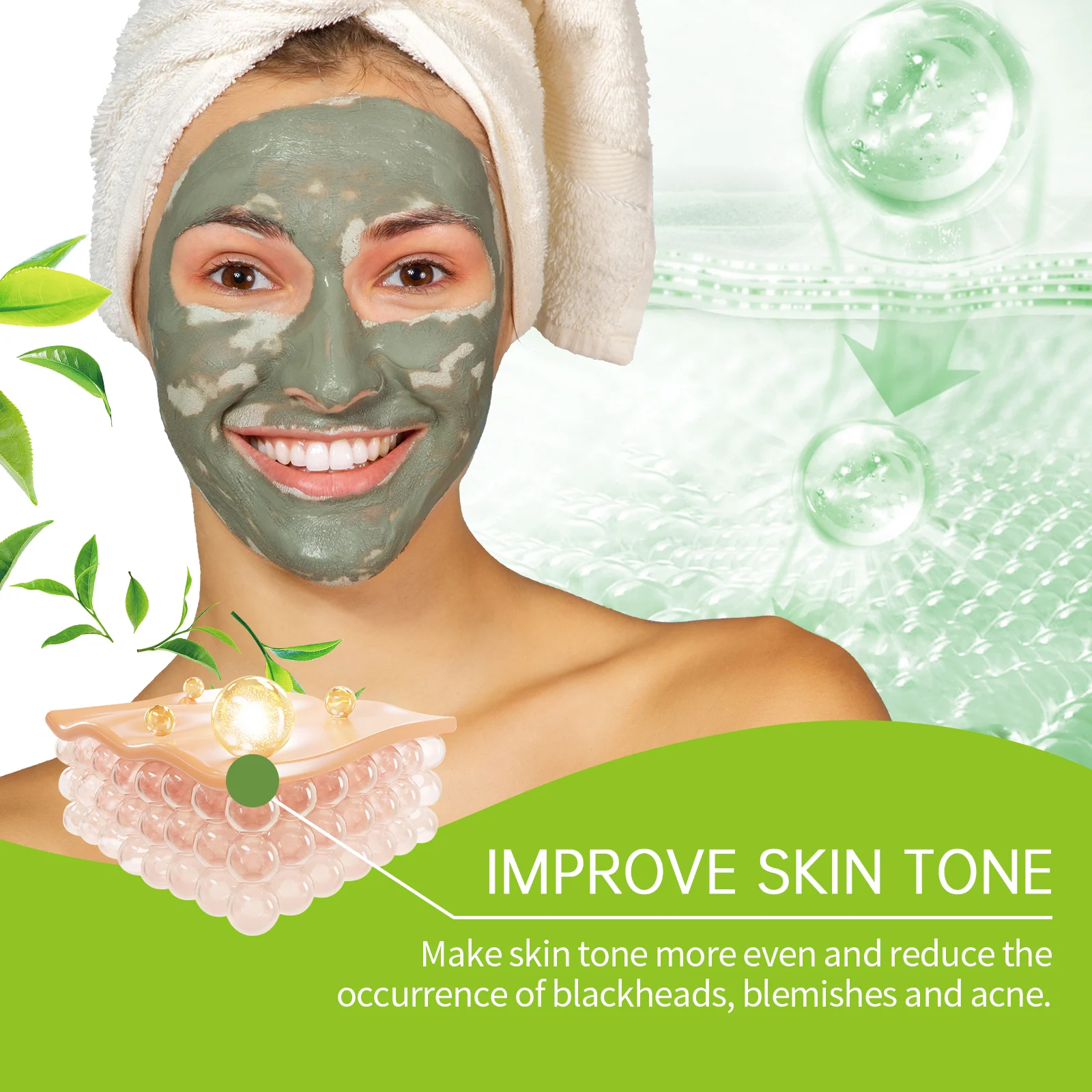 Green Tea Cleansing Kit Deep Detoxifying Facial Scrub & Mask Set for Oily Skin 7 green tea cleansing kit deep detoxifying facial scrub mask set wes uf4t2mtg desc 7