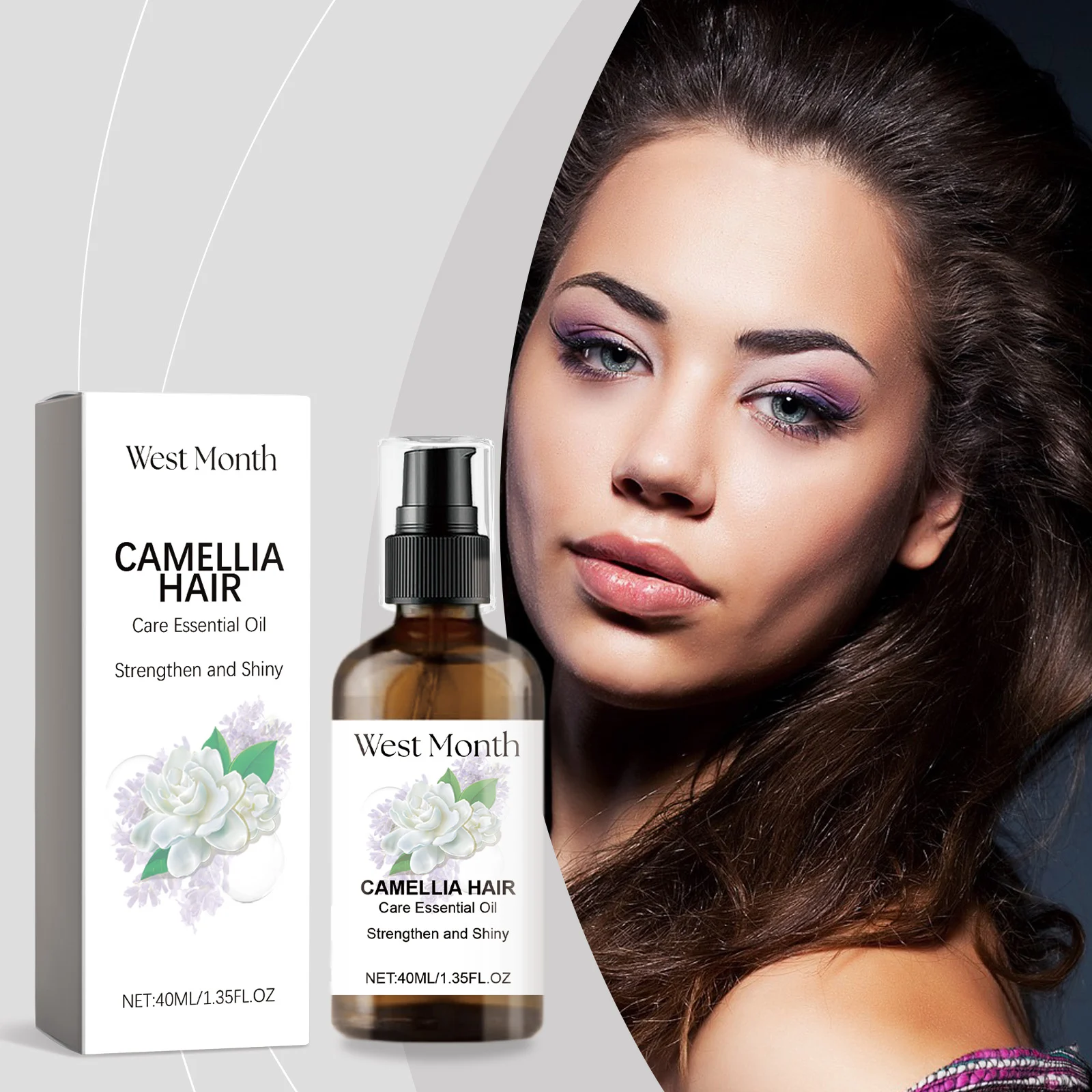 West Month Camellia Hair Care Essential Oil - Strengthen, Nourish & Shine 2 hair care essential oil wes t86p8c47 desc 2