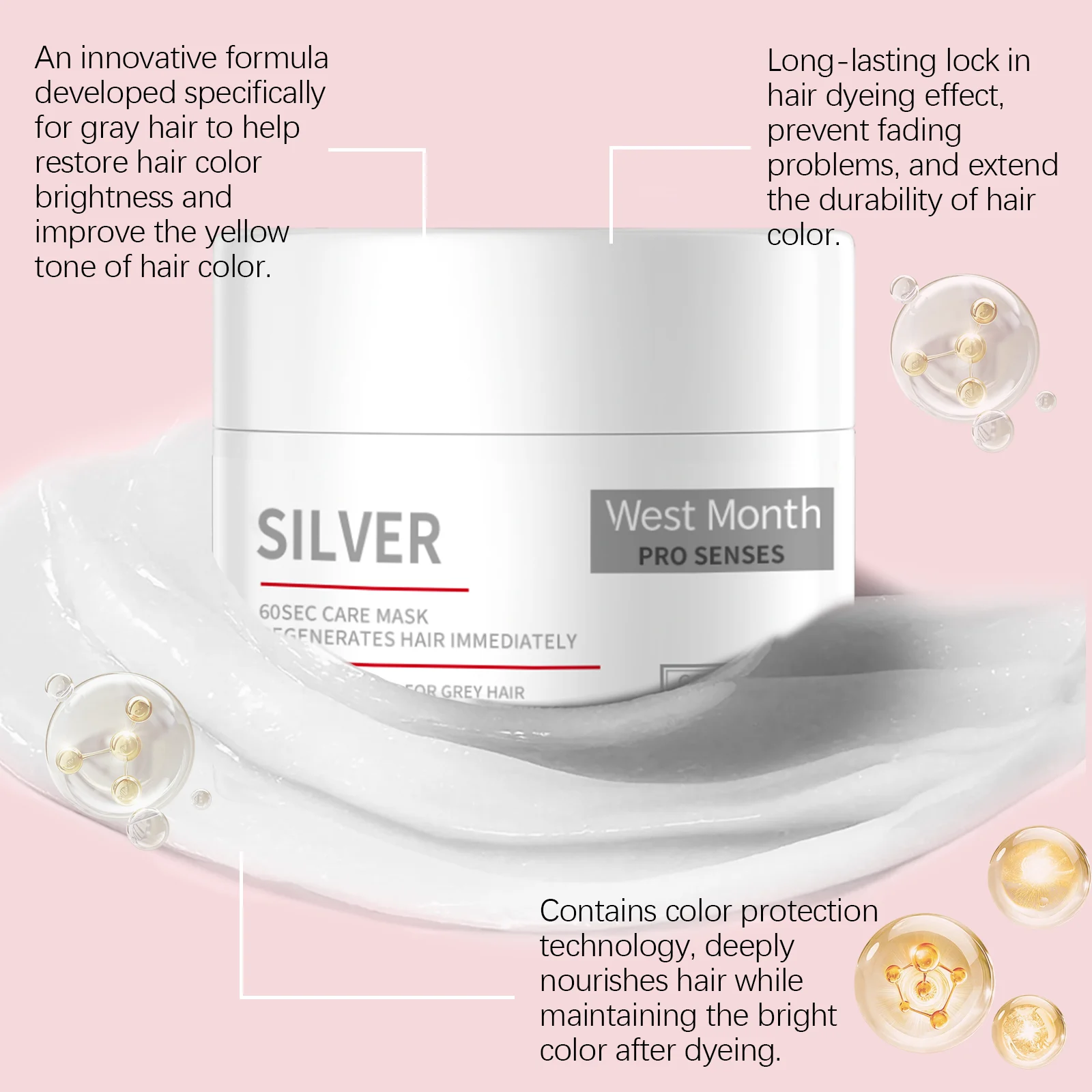 Hair Care Mask 100g for Dry Damaged Hair Repair, Deep Nourishing & Color Brightening 6 hair care mask 100g repair dry damaged hair nourishing color brightening wes h2zkvtt4 desc 6