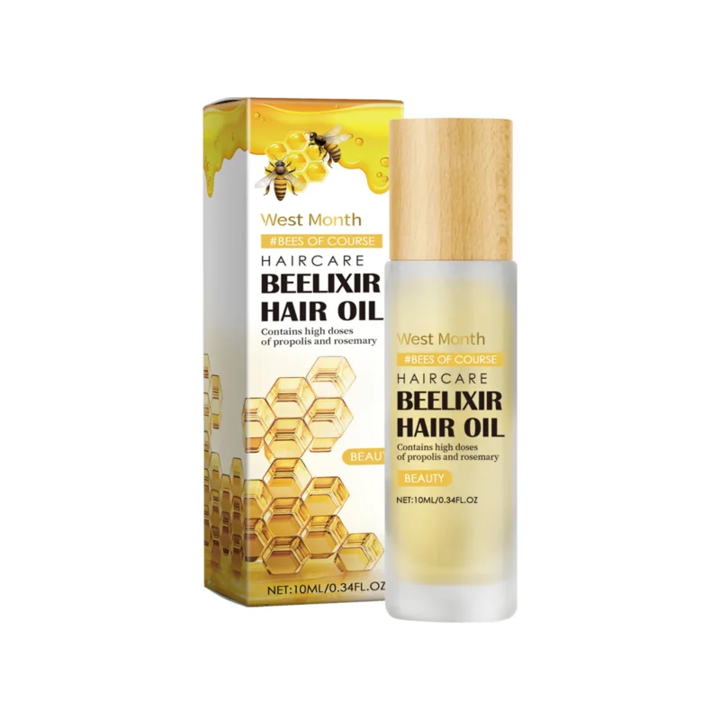 West Month Honey Hair Oil with Rosemary Extract for Dry Frizz Repair and Hair Growth