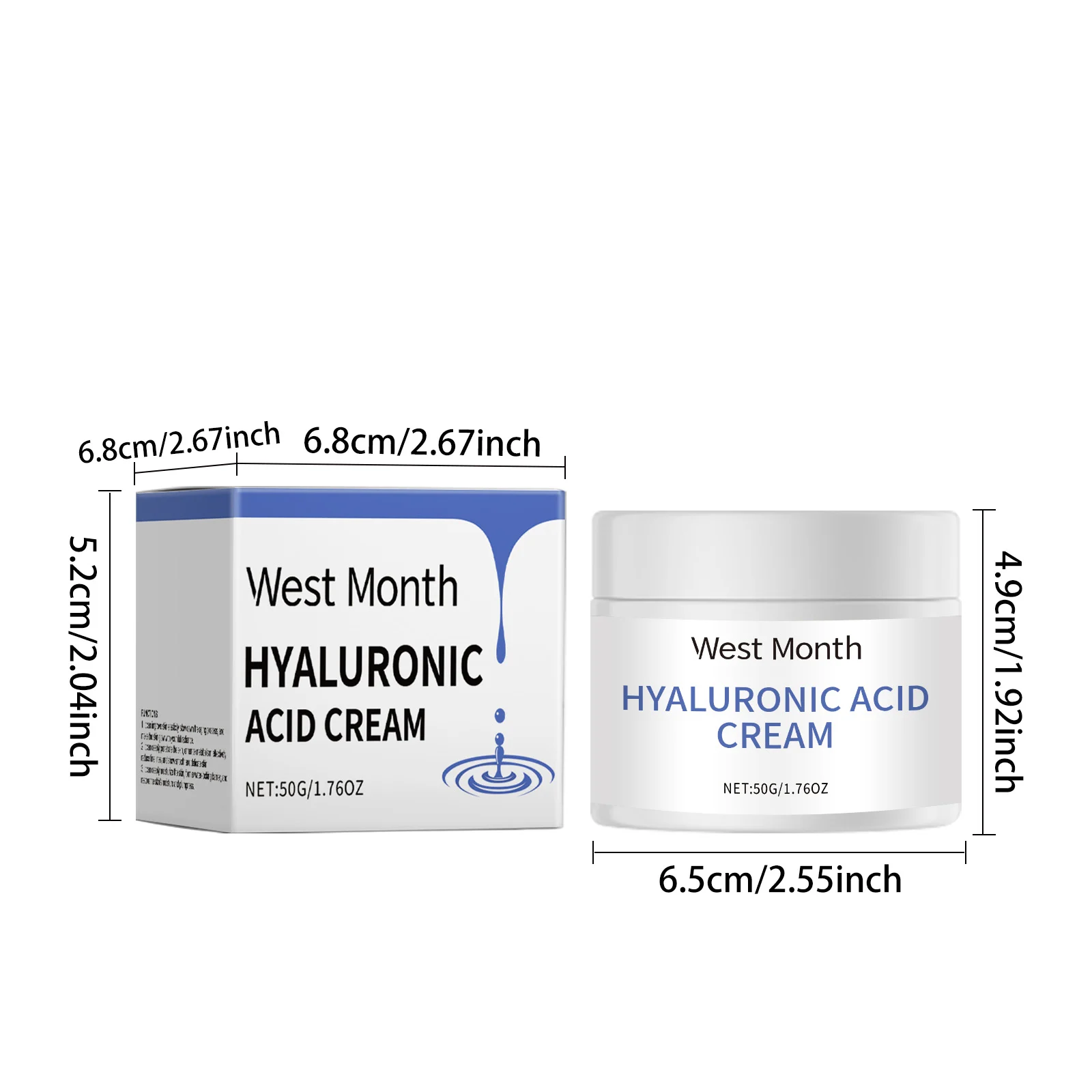 Hyaluronic Acid Moisturizing Cream 50g Collagen Niacinamide Vitamin C Anti-Aging Face Cream 1 hyaluronic acid moisturizing cream 50g wes x6vkv8nz desc 1