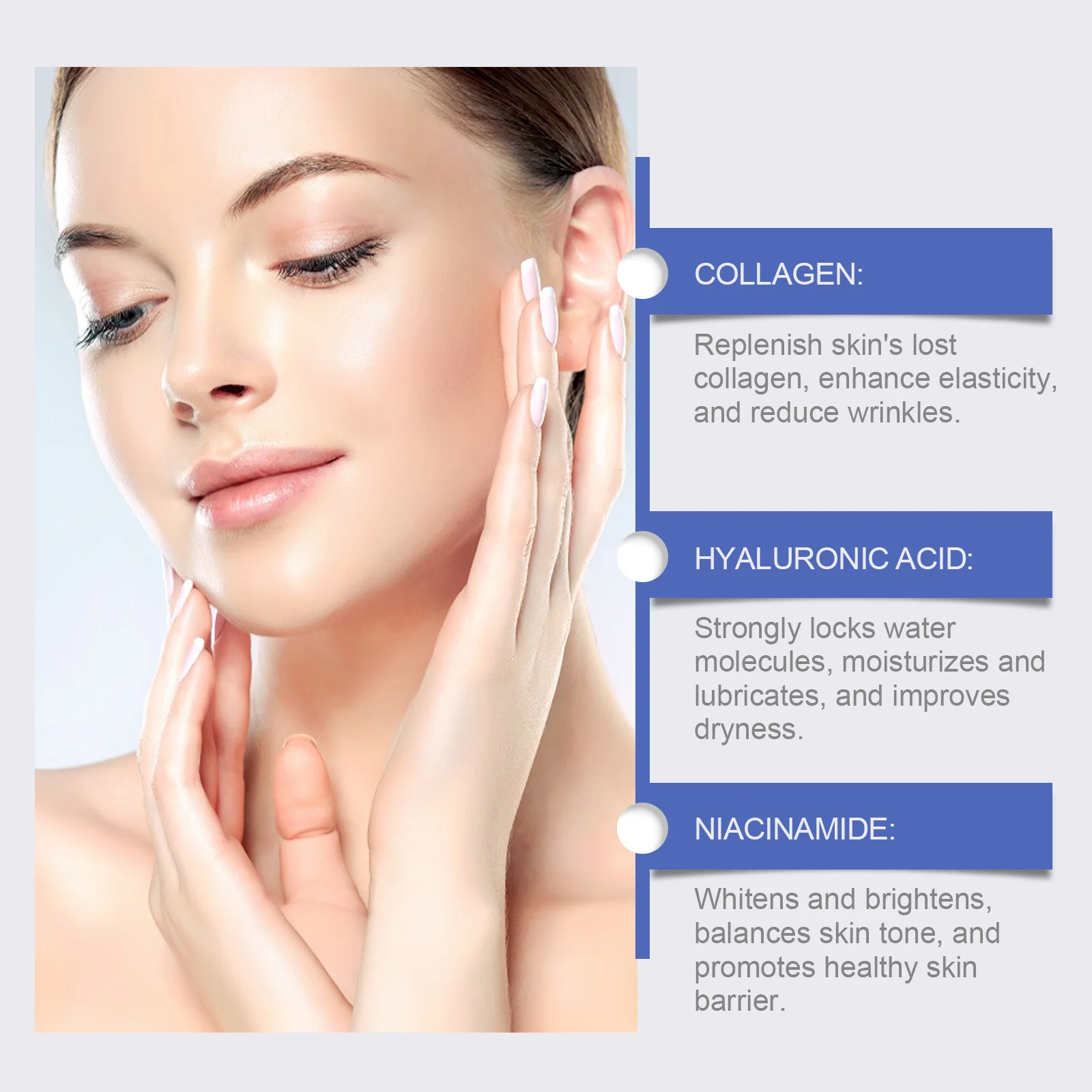 Hyaluronic Acid Moisturizing Cream 50g Collagen Niacinamide Vitamin C Anti-Aging Face Cream 5 hyaluronic acid moisturizing cream 50g wes x6vkv8nz desc 5