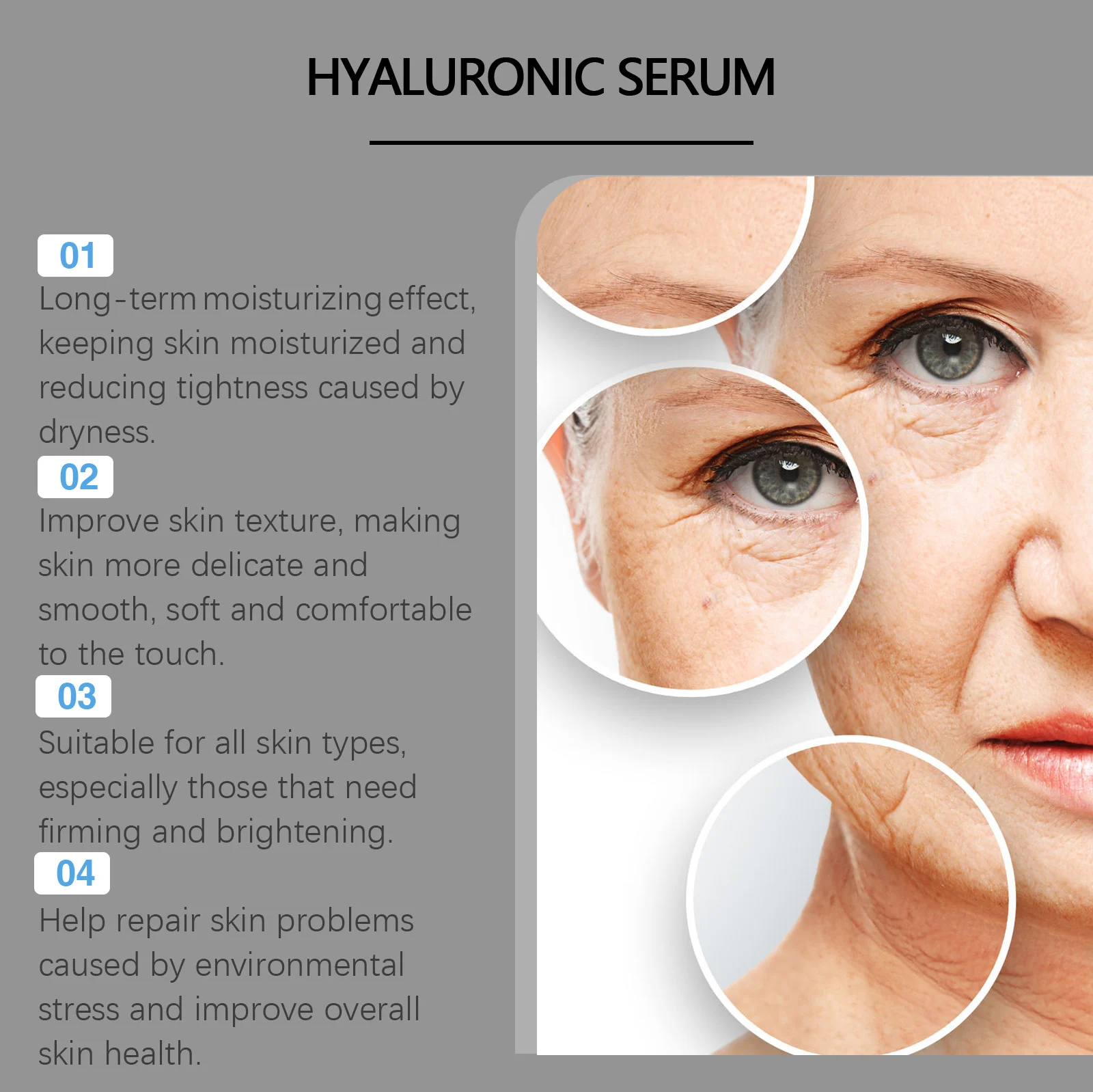 Hyaluronic Acid Serum 30ml Hydrating Plumping Anti-Wrinkle Brightening Facial Essence 7 hyaluronic acid serum 30ml hydrating plumping anti wrinkle wes xv95ub8p desc 7