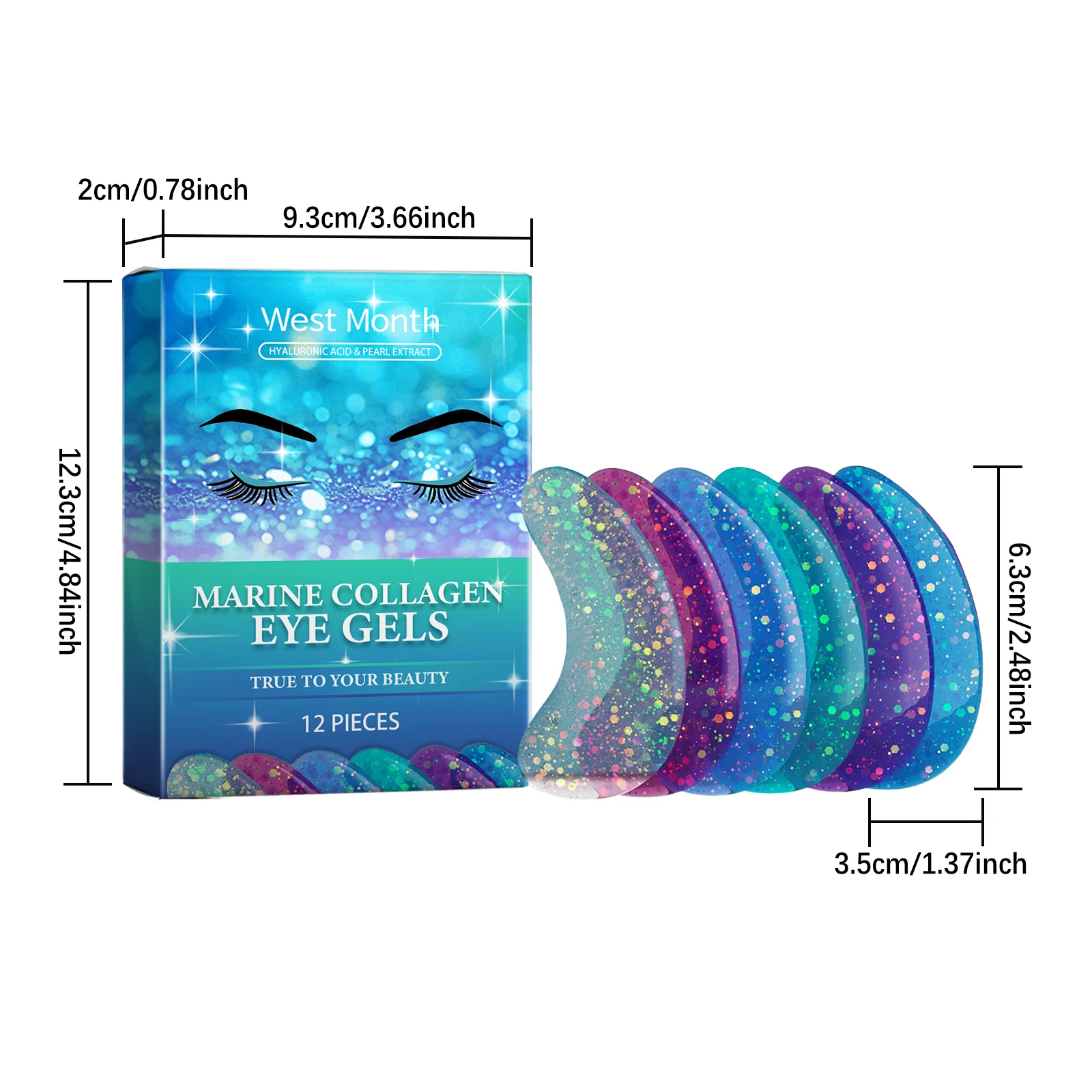 West Month Hydrating Anti-Wrinkle Eye Gels with Marine Collagen & Hyaluronic Acid 1 hydrating anti wrinkle eye gels wes px466r5v desc 1