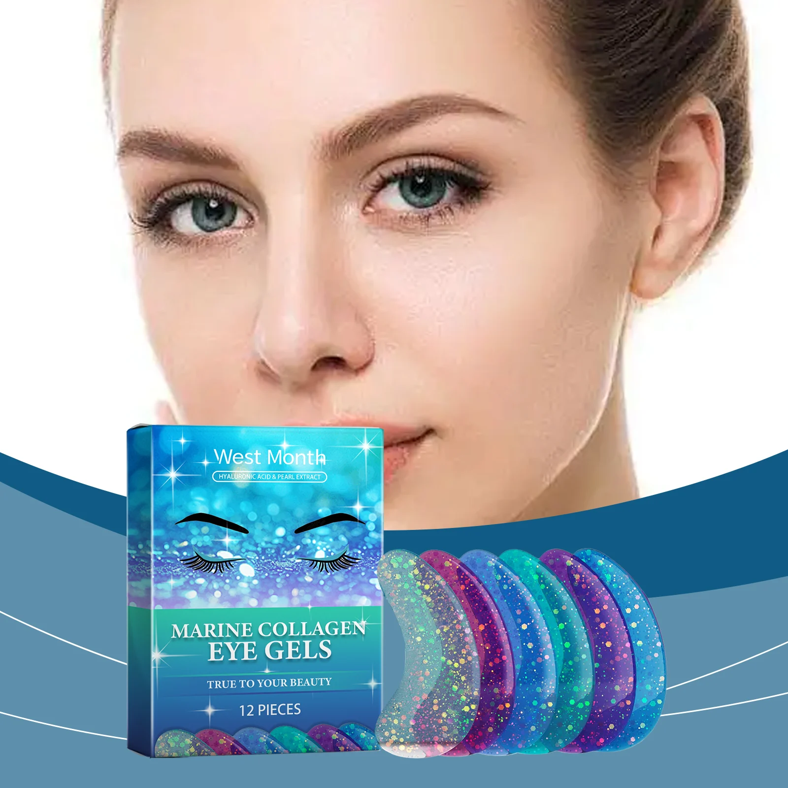 West Month Hydrating Anti-Wrinkle Eye Gels with Marine Collagen & Hyaluronic Acid 2 hydrating anti wrinkle eye gels wes px466r5v desc 2