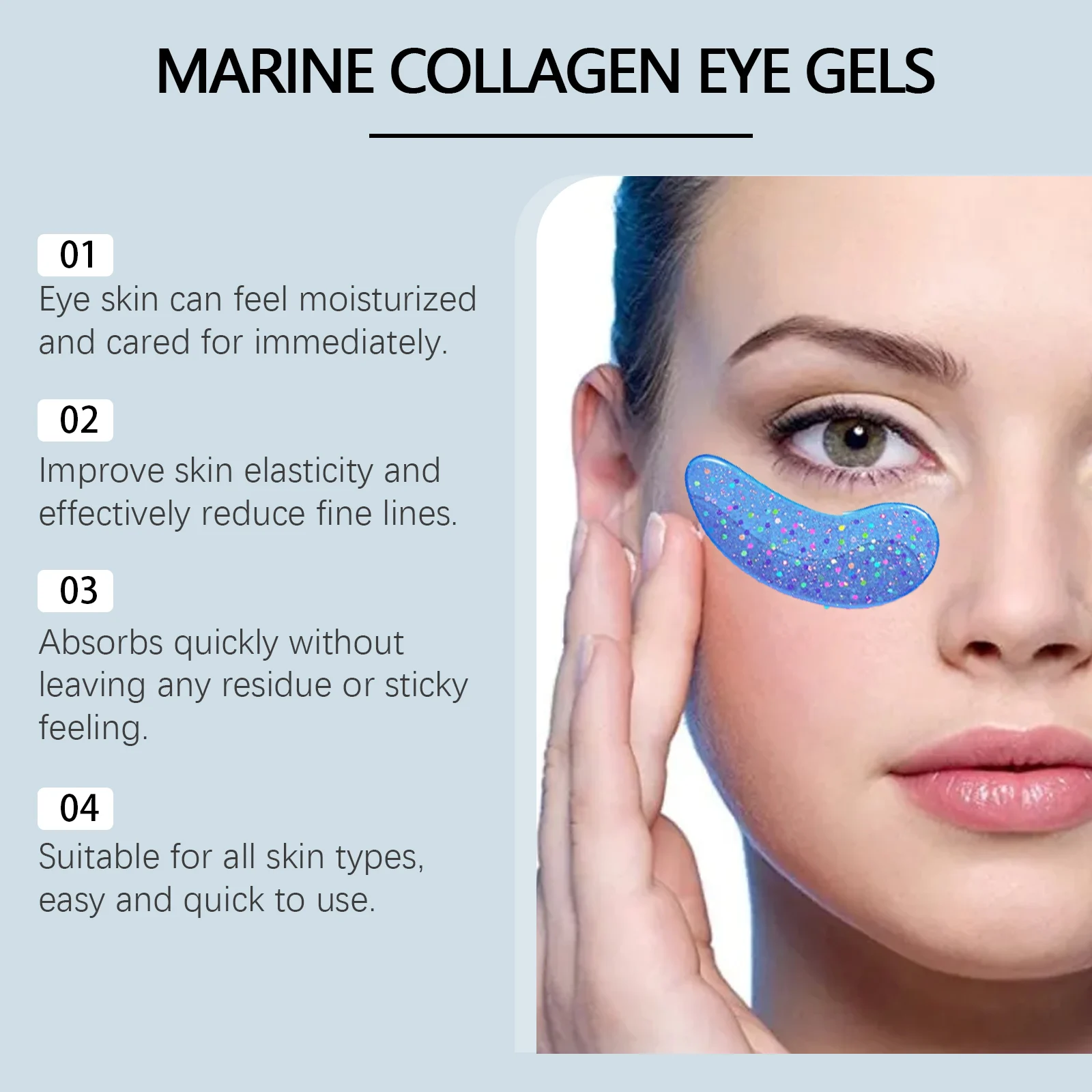 West Month Hydrating Anti-Wrinkle Eye Gels with Marine Collagen & Hyaluronic Acid 7 hydrating anti wrinkle eye gels wes px466r5v desc 7