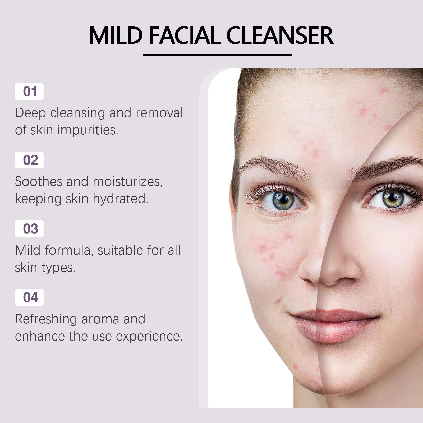 Hydrating Facial Cleanser Deep Cleansing Pores Balancing Oil Nourishing Skin 100ml 5 hydrating facial cleanser deep cleansing moisturizing 100ml wes 2tcwk6n3 desc 5