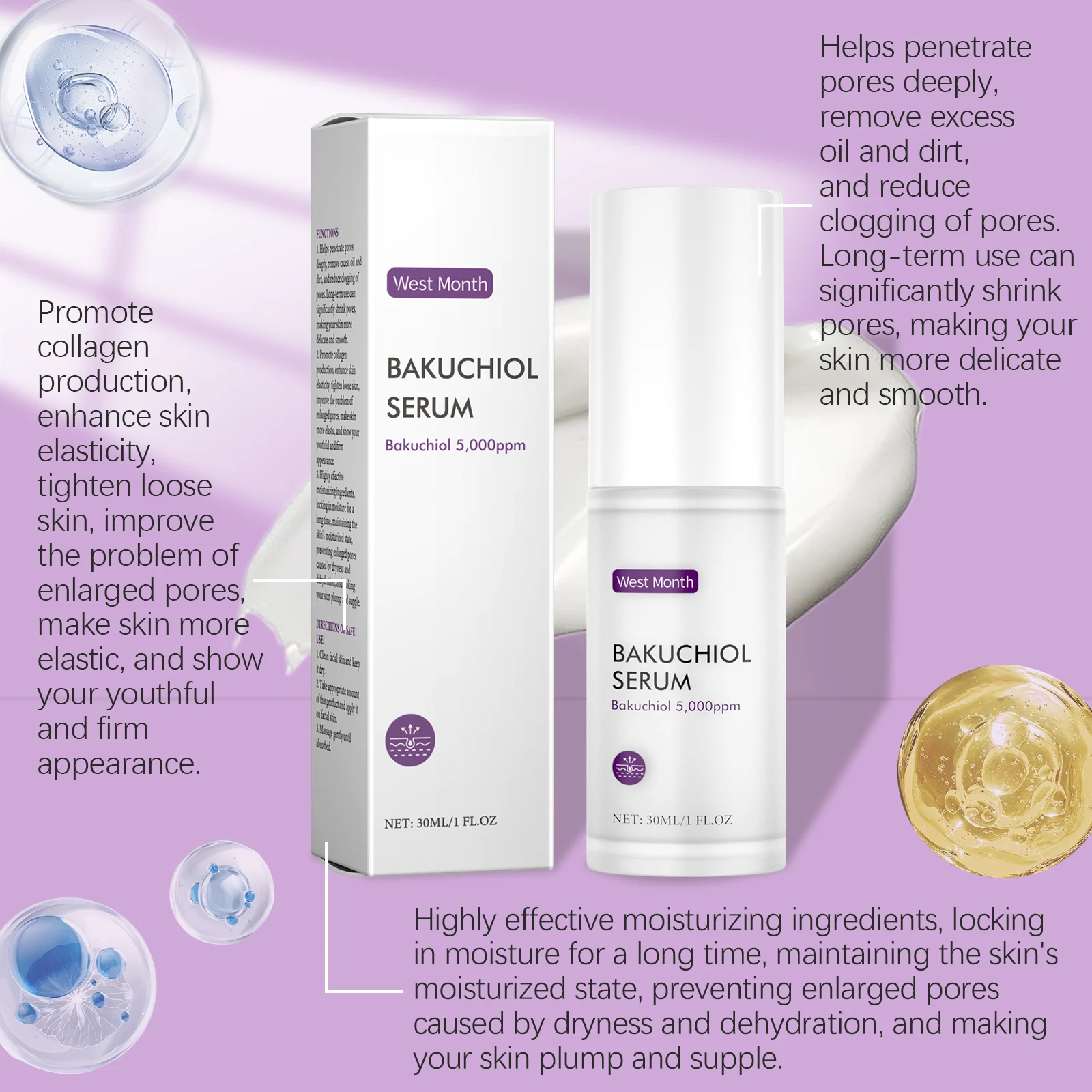 Hydrating Serum with Bakuchiol & Hyaluronic Acid for Pore Minimizing & Skin Firming 30ml 8 hydrating serum bakuchiol hyaluronic acid pore minimizing skin firming 30ml wes 5gw7pkvf desc 8