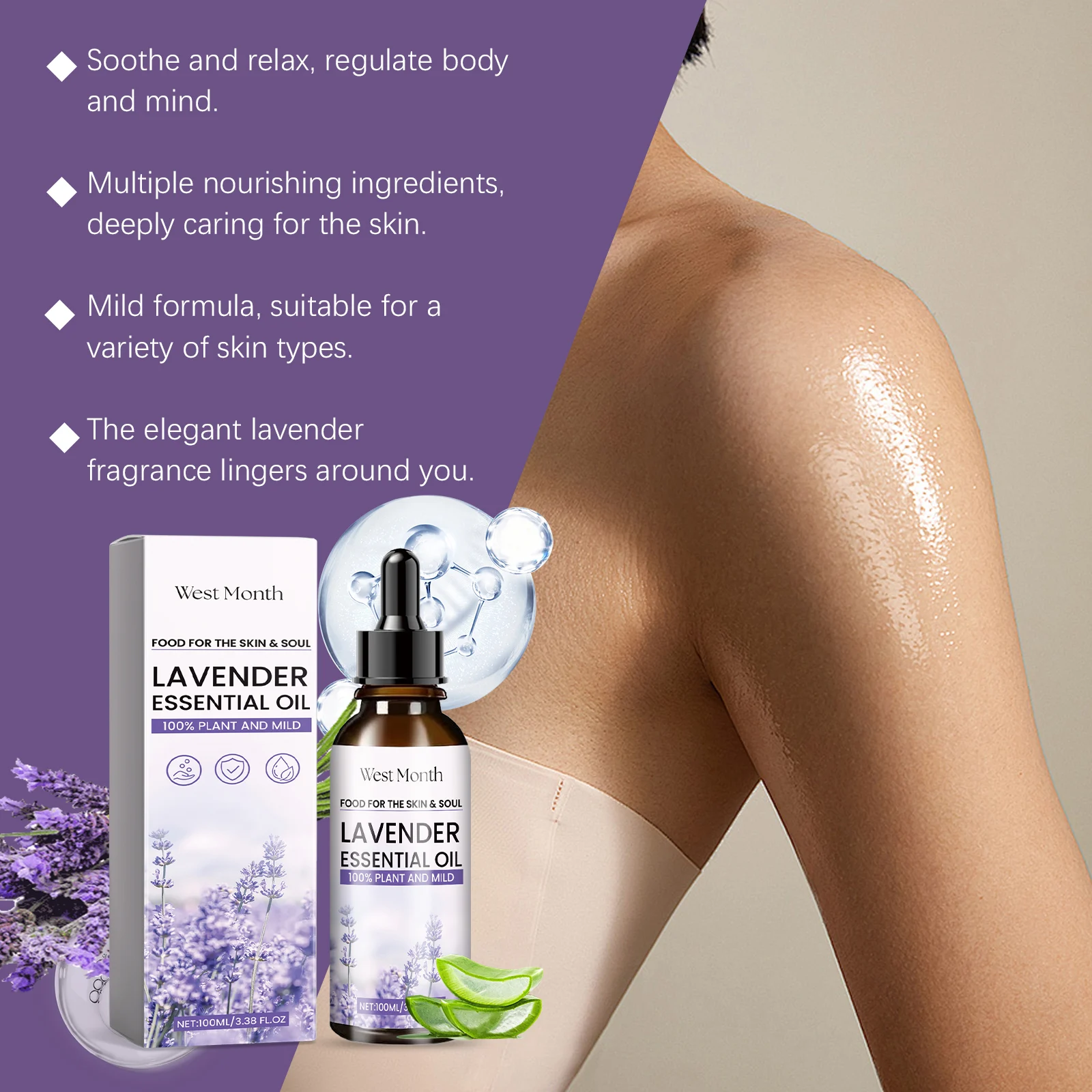 West Month Lavender Essential Oil for Skin Hydration, Sleep & Body Care 8 lavender essential oil wes spv6gh4k desc 8