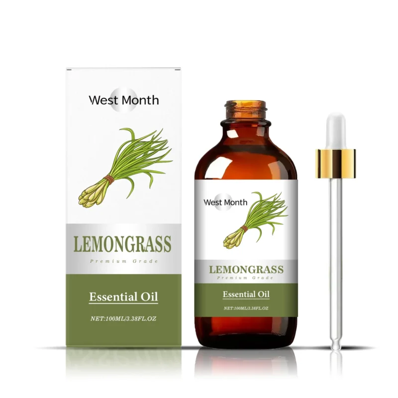 West Month Lemongrass Essential Oil for Relaxation & Skin Moisturizing