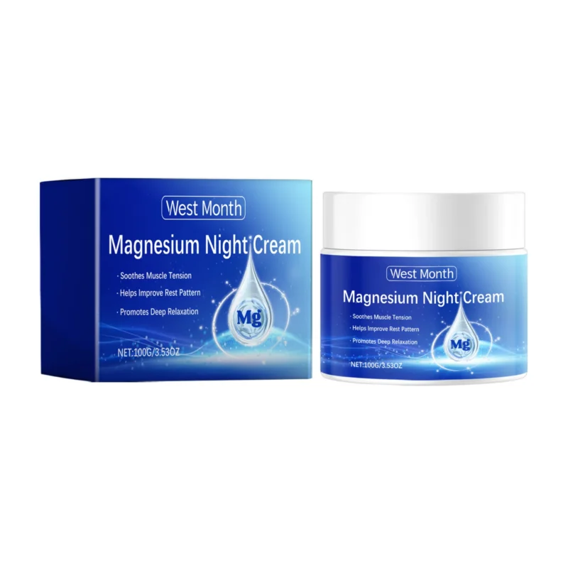 West Month Magnesium Sleep Cream for soothing muscle tension and promoting deep relaxation before bed