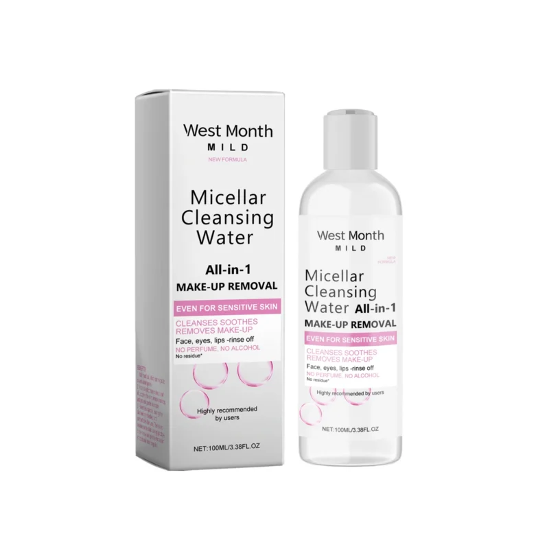 West Month Micellar Cleansing Water Gentle Makeup Remover for Face Eyes Lips