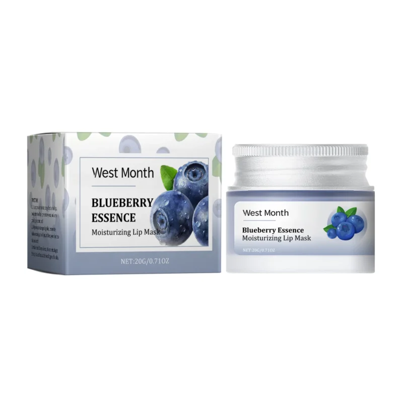 West Month Moisturizing Lip Mask with Blueberry Extract, Repairs Dry Lips & Wrinkles