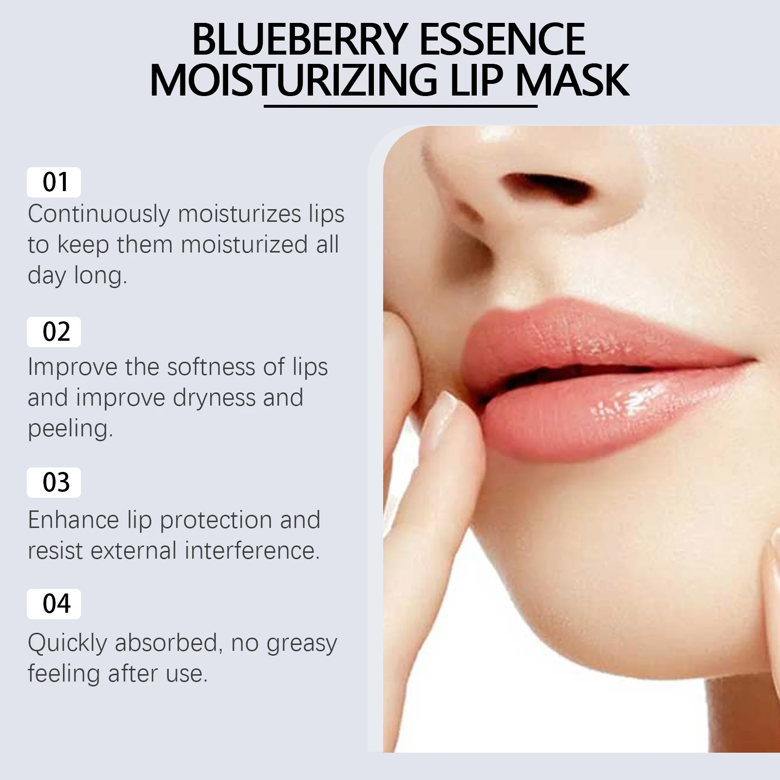 West Month Moisturizing Lip Mask with Blueberry Extract, Repairs Dry Lips & Wrinkles 5 moisturizing lip mask treatment wes 8kcewtax desc 5