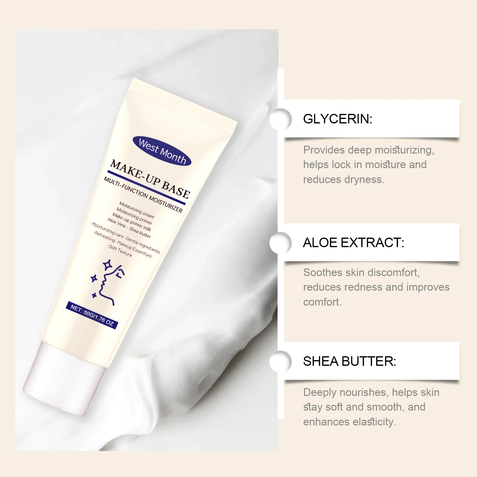 West Month Moisturizing Makeup Primer - Hydrating, Oil Control, Mattifying 8 moisturizing makeup primer wes 4wj9sbuh desc 8