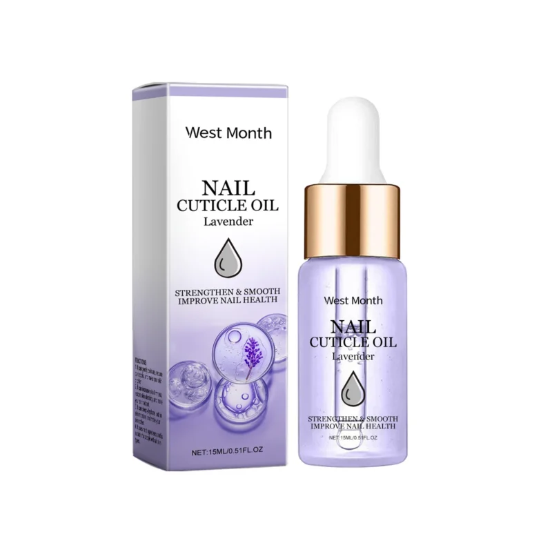 West Month Nail Cuticle Oil with Lavender Extract for Strengthening, Smoothing, and Improving Nail Health