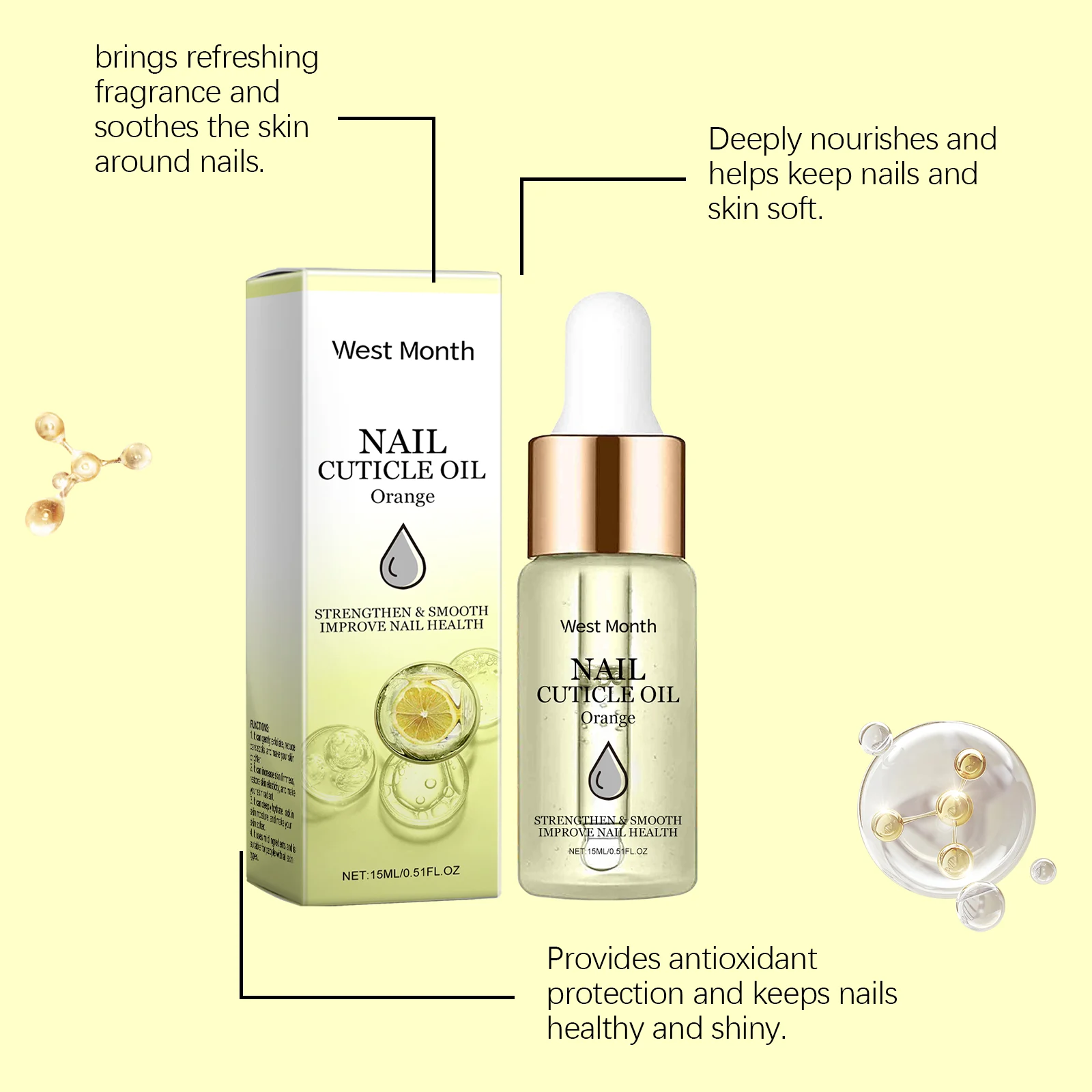 Nail Cuticle Oil 15ml for Strengthening, Smoothing & Nail Health Care 8 nail cuticle oil strengthening smoothing care 15ml wes j9zhbq57 desc 8