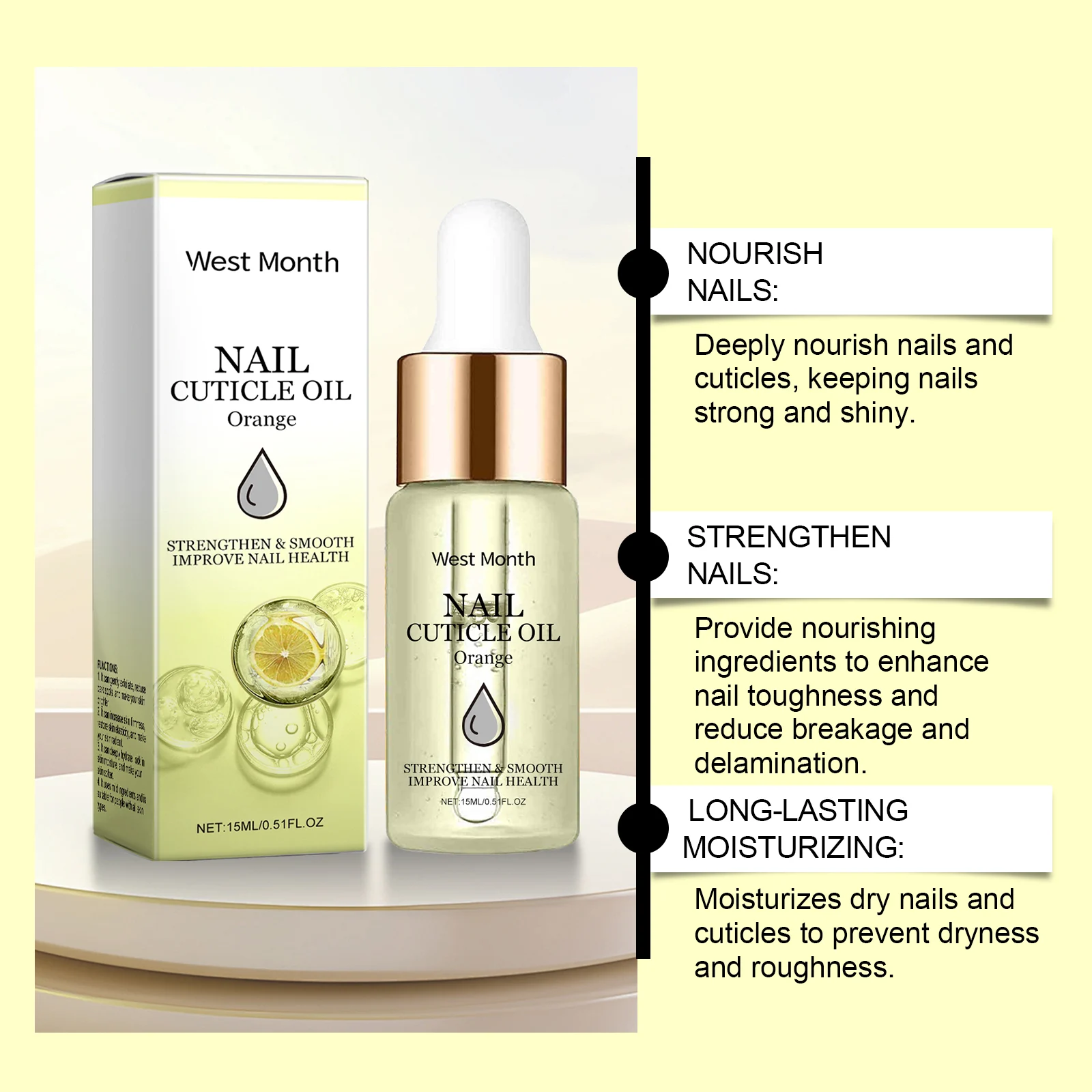 Nail Cuticle Oil 15ml for Strengthening, Smoothing & Nail Health Care 9 nail cuticle oil strengthening smoothing care 15ml wes j9zhbq57 desc 9