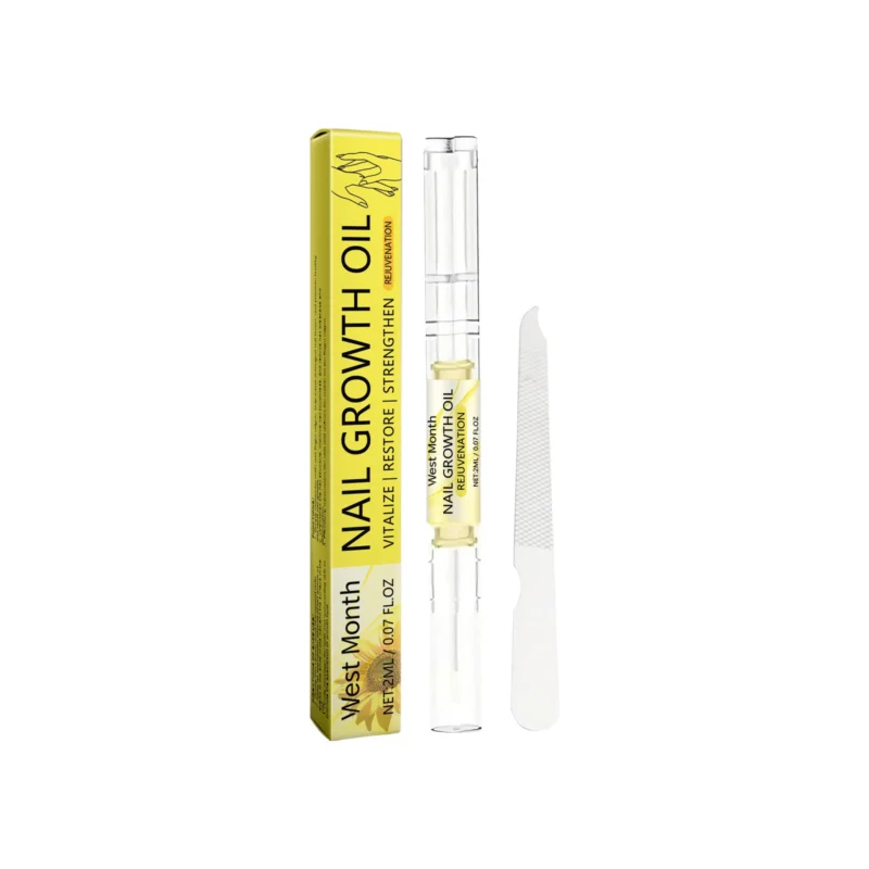 West Month Nail Repair Pen and Nail File Set for restoring strength and shine to damaged nails and cuticles