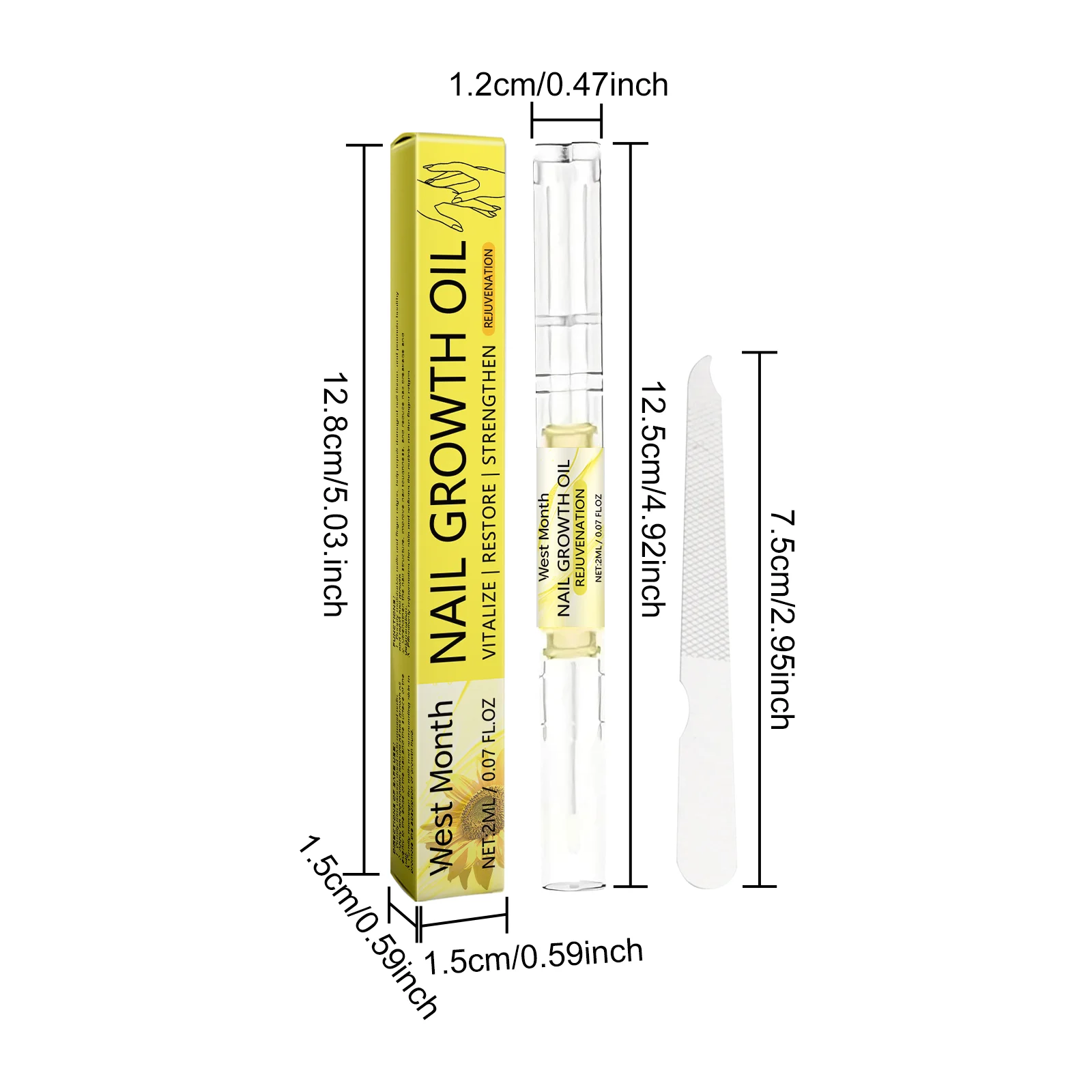 Nail Repair Pen Nail Care Cuticle Treatment with Grapeseed Oil & Vitamin E 1 nail repair pen cuticle oil growth treatment wes p28g33wk desc 1