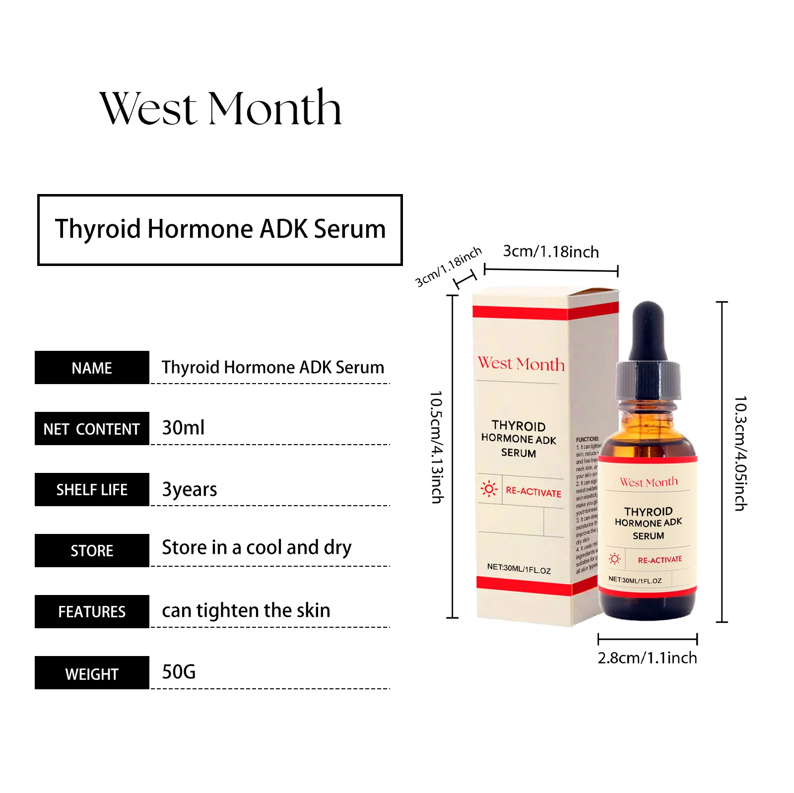West Month Neck Firming Serum - Anti-Aging, Tightening & Moisturizing Treatment 1 neck firming serum wes yhy2rm2u desc 1