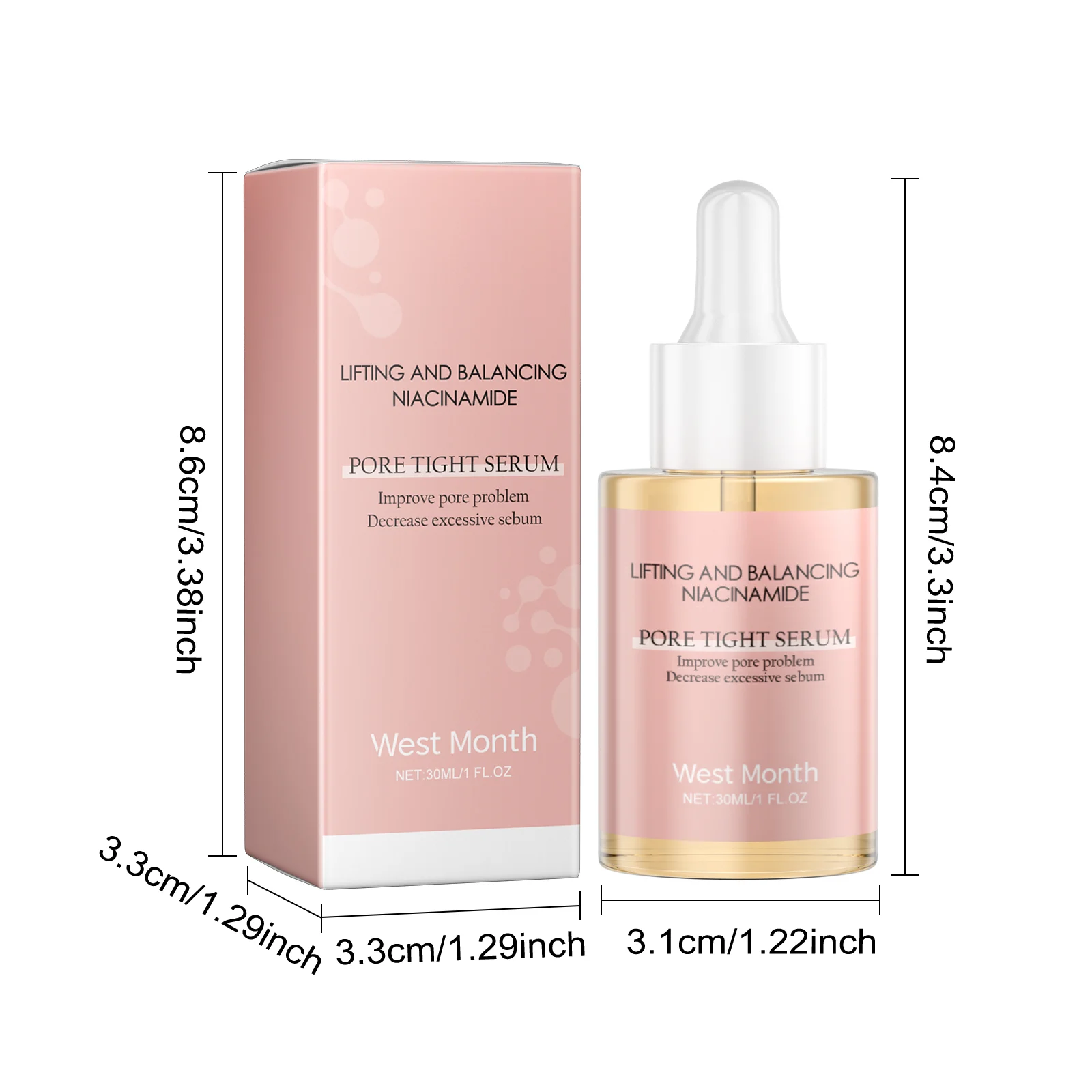 Niacinamide Pore Tightening Serum Hydrating Moisturizing Oil Control Reduce Blackheads 30ml 1 niacinamide pore tightening serum 30ml wes 9g75ydcw desc 1