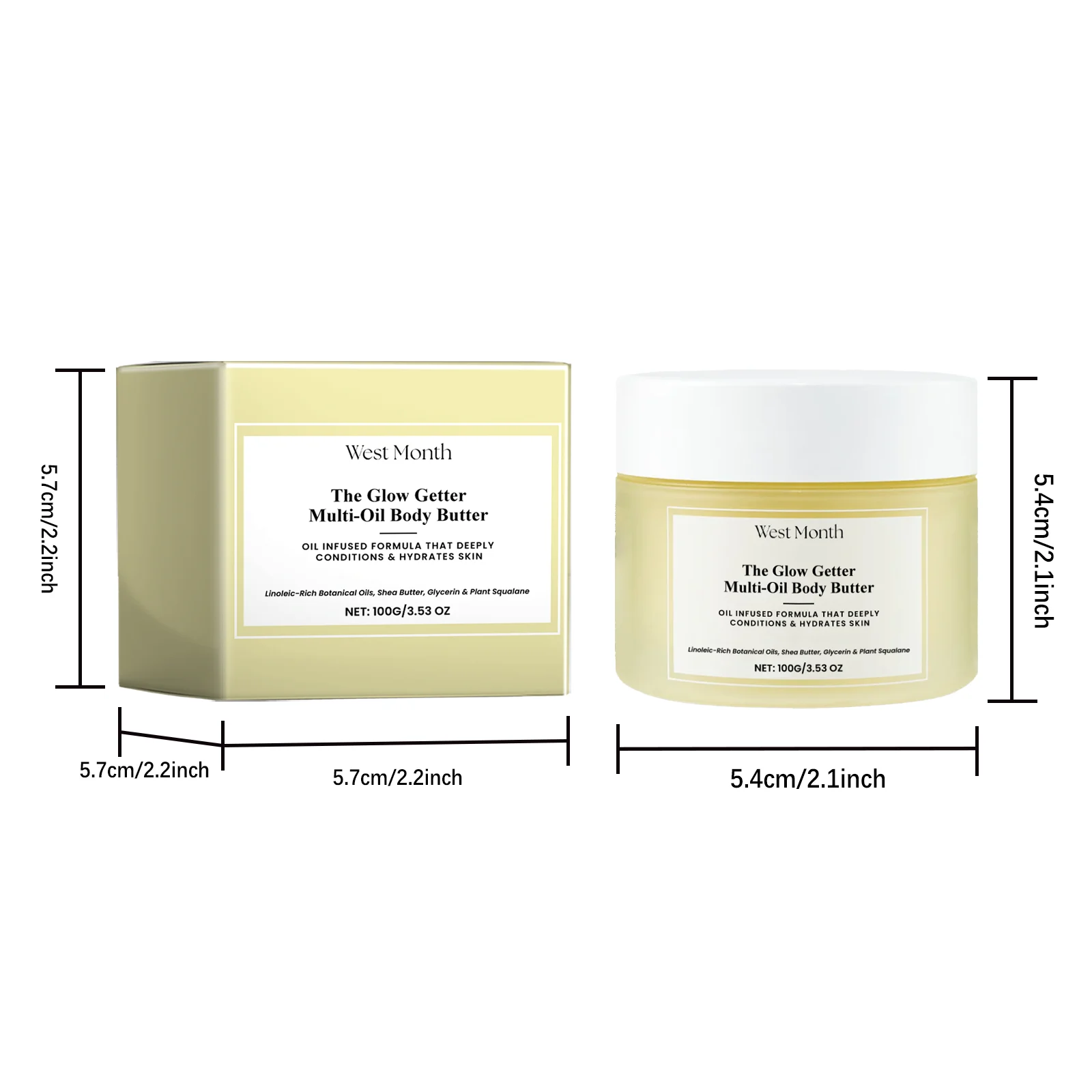 West Month Multi-Oil Body Butter - Nourishing, Firming & Hydrating for Dry Skin 1 nourishing firming body butter wes jdzngy9x desc 1