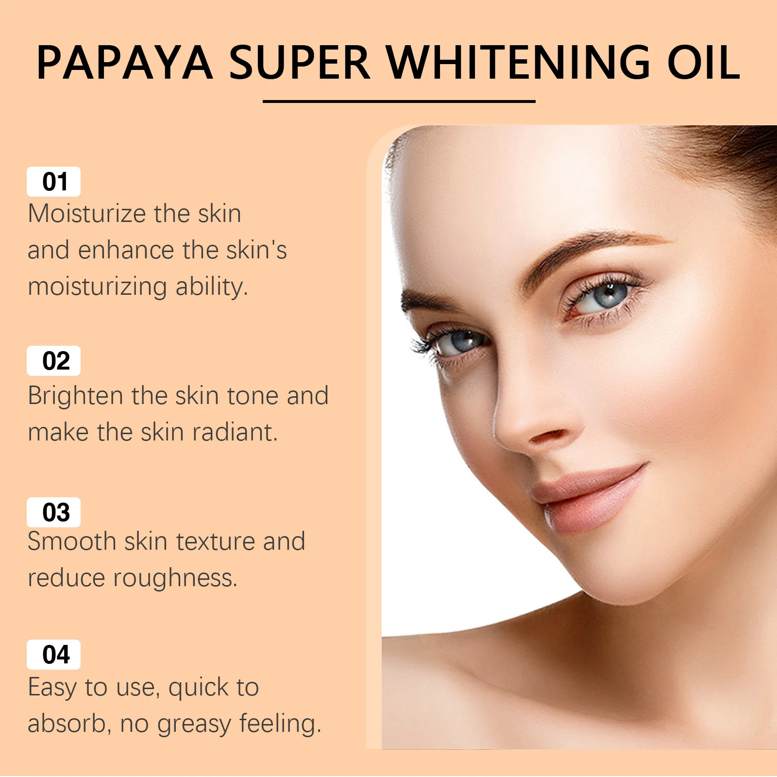 Papaya Super Whitening Body Oil 100ml for Face and Body Moisturizing & Firming 5 papaya super whitening body oil 100ml wes 5mv85ma4 desc 5