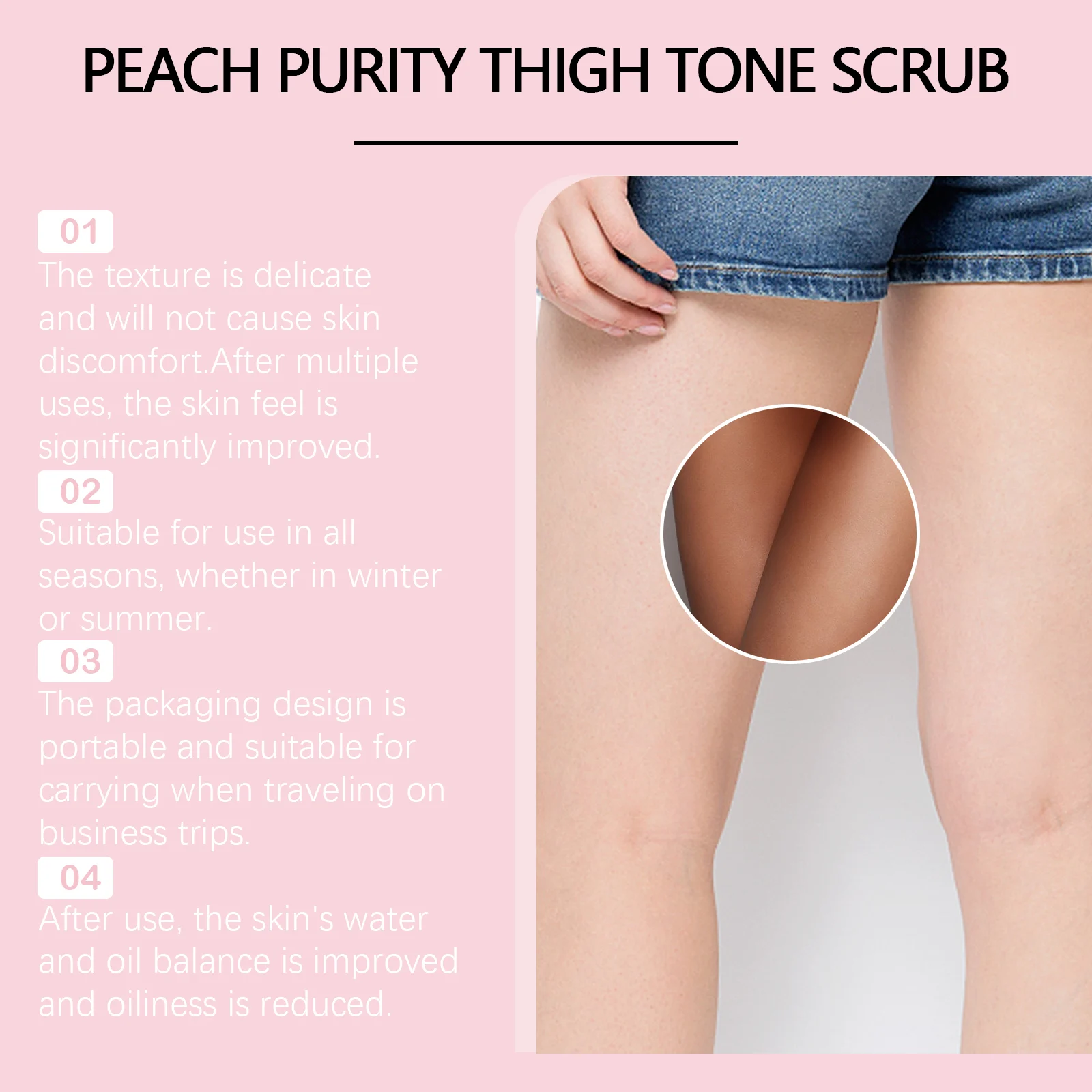 West Month Peach Purity Thigh Tone Scrub Gentle Exfoliating & Whitening 5 peach purity thigh tone scrub wes nd4xn8y7 desc 5