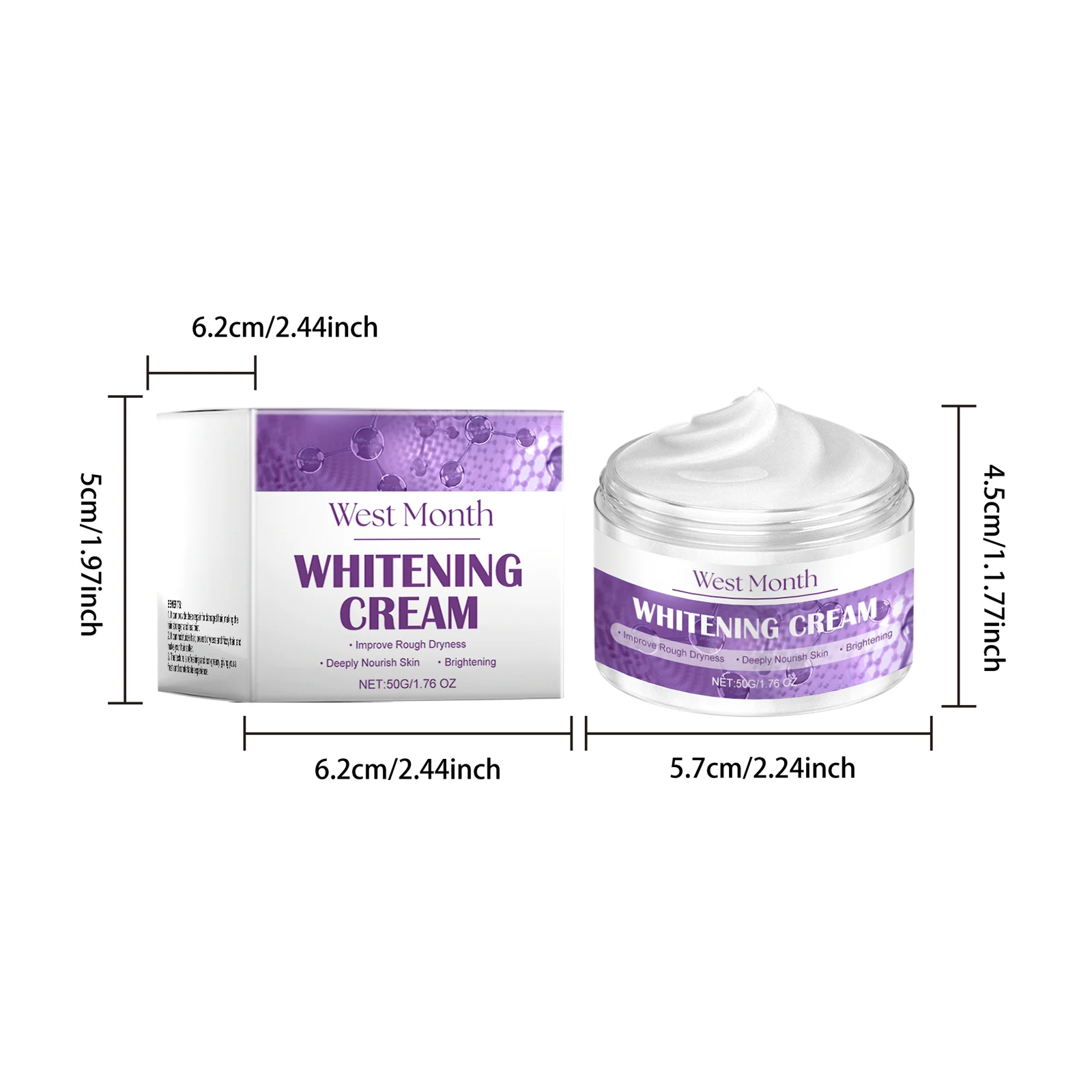 Peptide Moisturizing Cream Hydrating Brightening Face Cream for Glowing Skin 50g 1 peptide moisturizing cream hydrating brightening face cream 50g wes 4eden665 desc 1