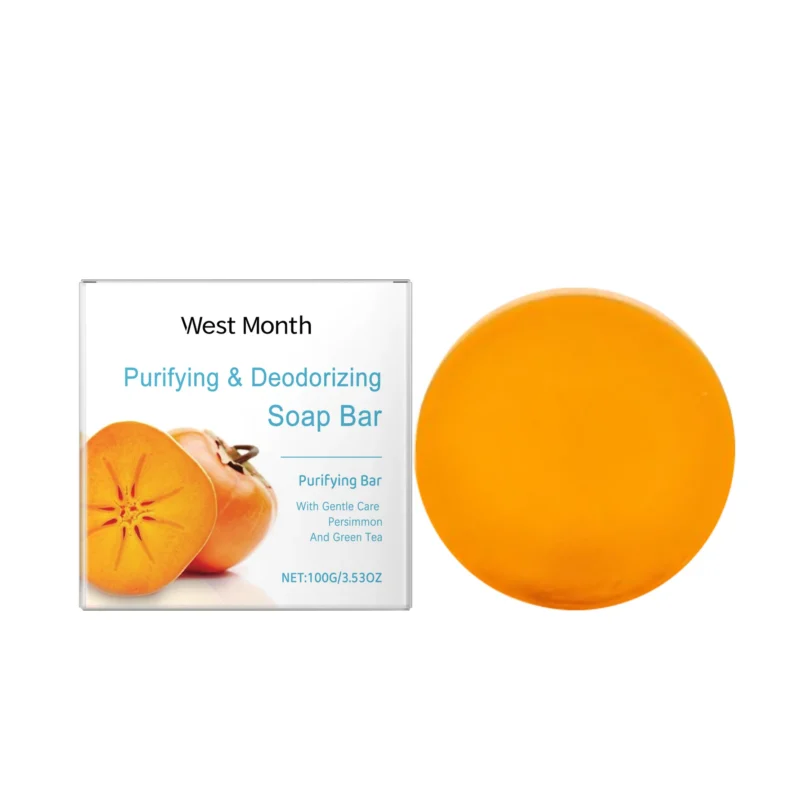 Gentle Persimmon & Green Tea Soap Bar for daily cleansing, moisturizing skin and long-lasting freshness