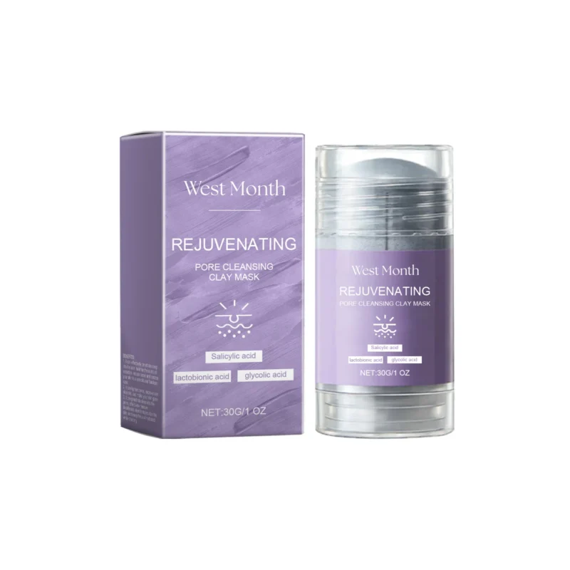 West Month Pore Cleansing Clay Mask Stick with Salicylic Acid and Dandelion Extract for Deep Cleansing and Brightening