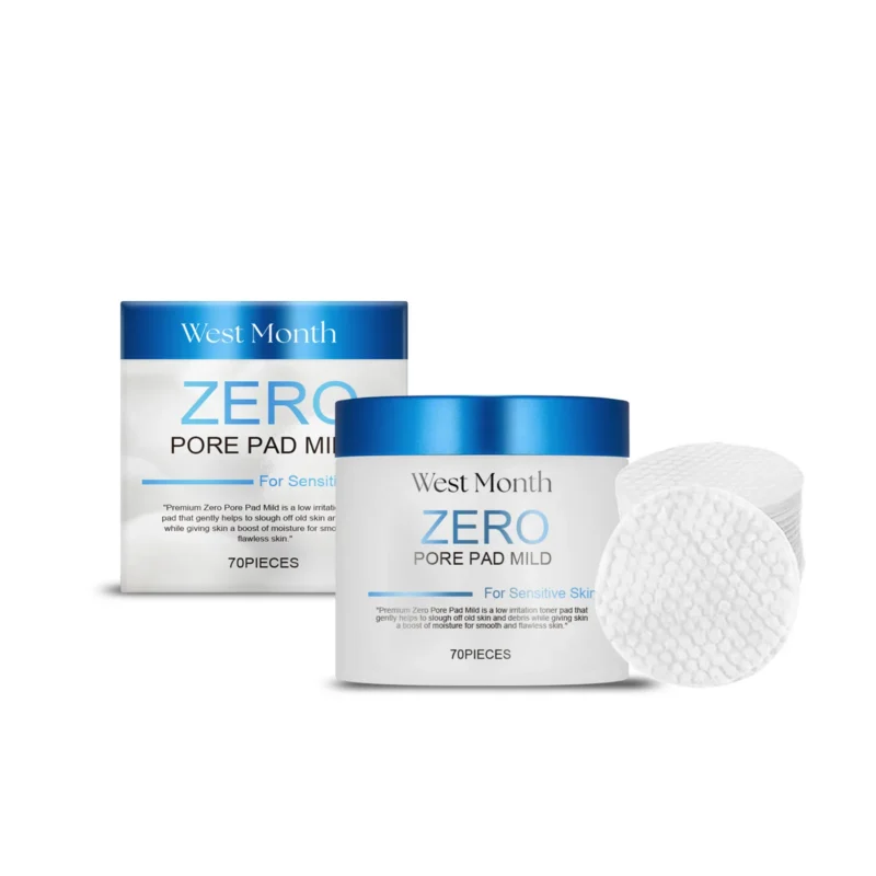 West Month Pore Cleansing Toner Pads for Blackheads & Shrink Pores, Gentle Exfoliating