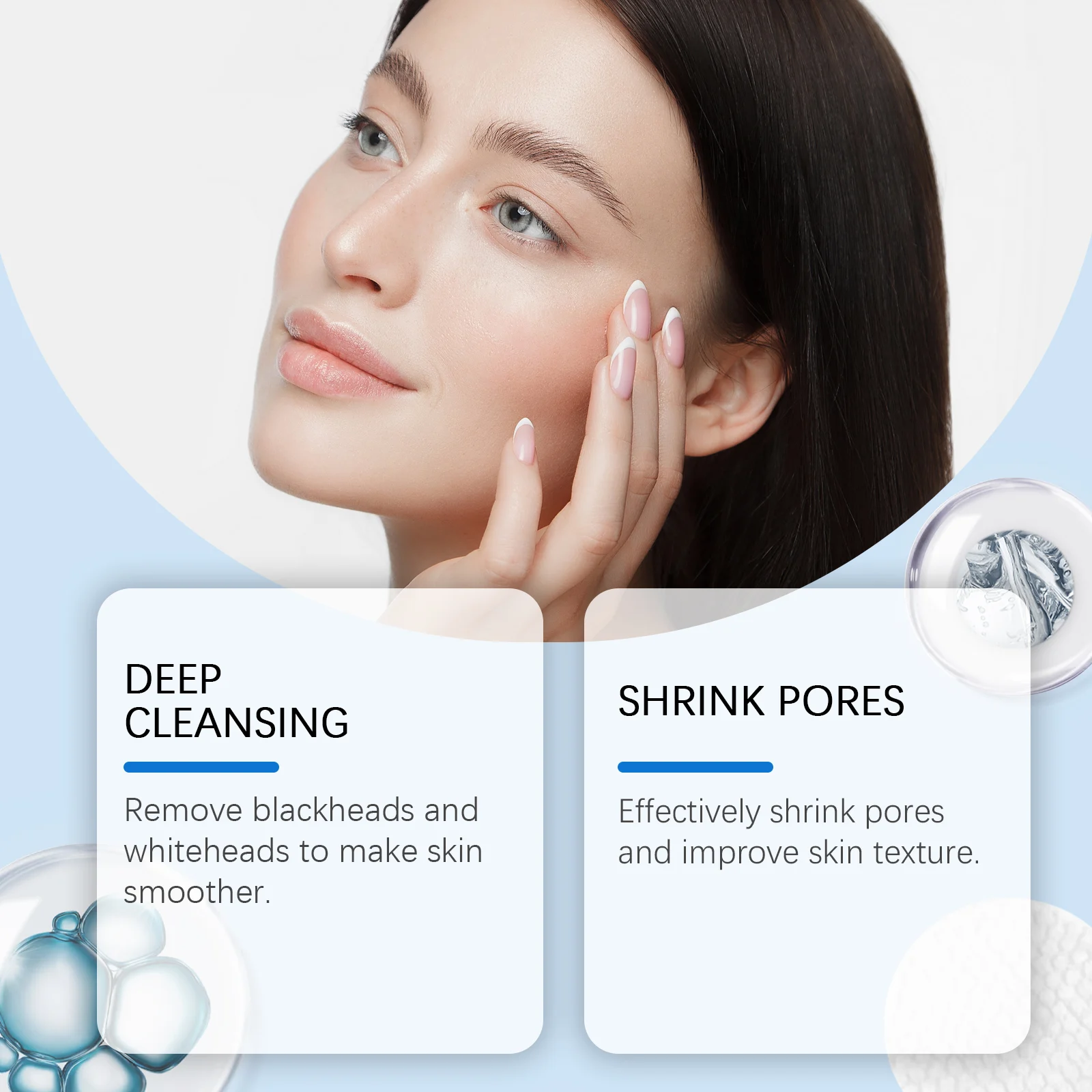 West Month Pore Cleansing Toner Pads for Blackheads & Shrink Pores, Gentle Exfoliating 6 pore cleansing toner pads wes xfet6spg desc 6
