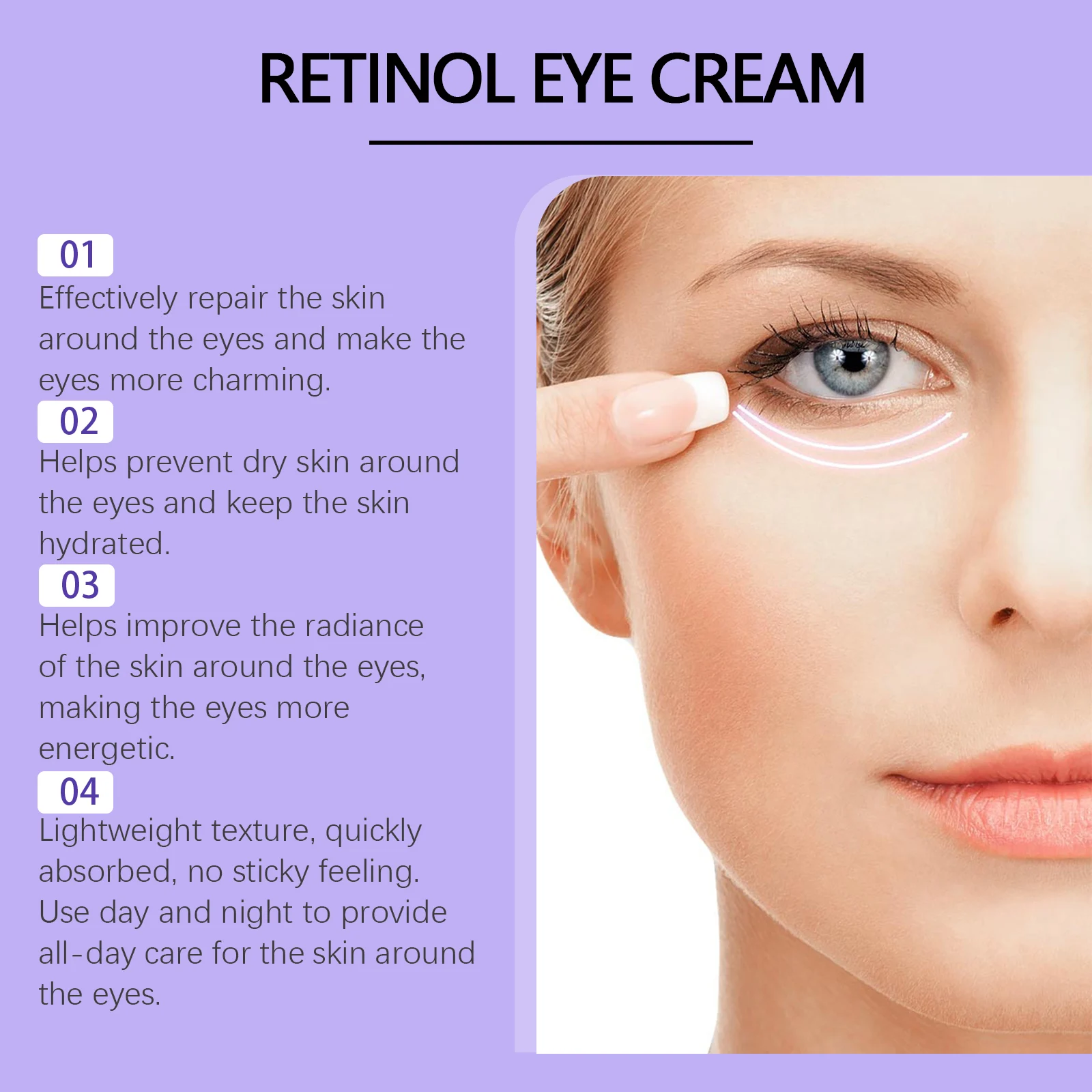 Retinol Eye Cream 30g for Wrinkles & Moisture with Vitamin E & Hyaluronic Acid 5 retinol eye cream 30g vitamin e hyaluronic acid wes ex6zsaau desc 5