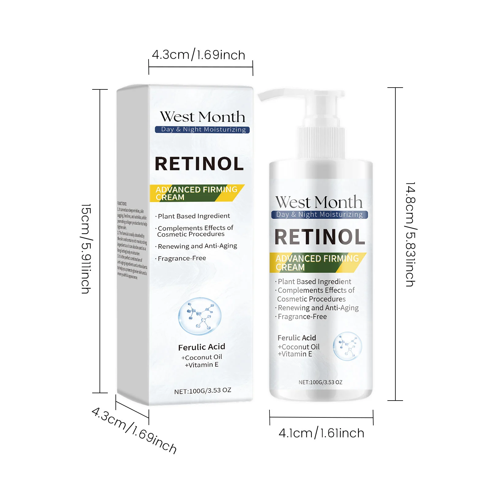 Retinol Firming Body Cream 100g - Advanced Hydration & Skin Tightening Moisturizer 1 retinol firming body cream 100g wes hm7m4rvw desc 1