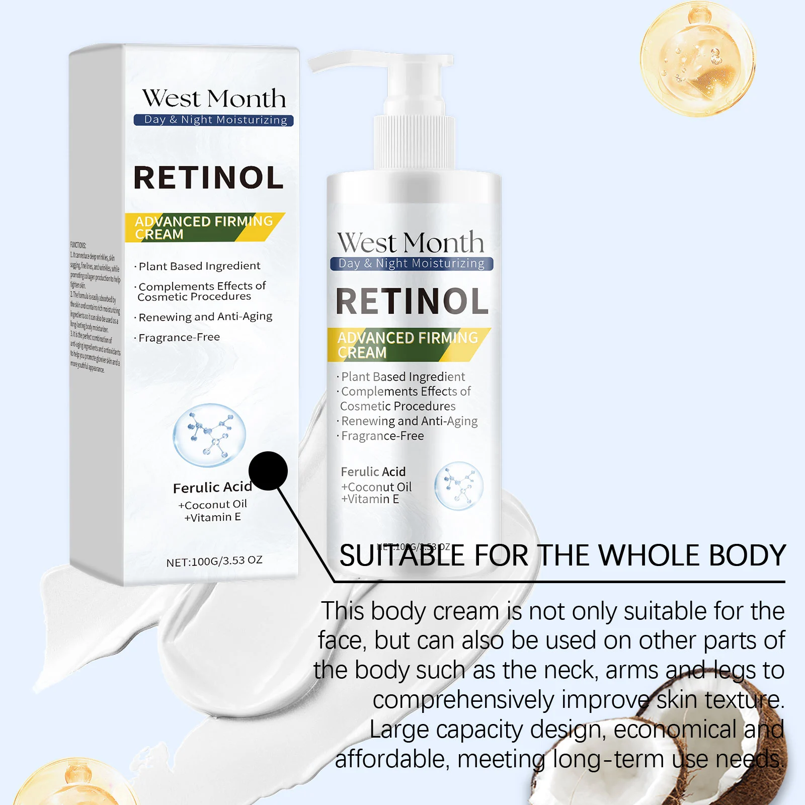 Retinol Firming Body Cream 100g - Advanced Hydration & Skin Tightening Moisturizer 7 retinol firming body cream 100g wes hm7m4rvw desc 7