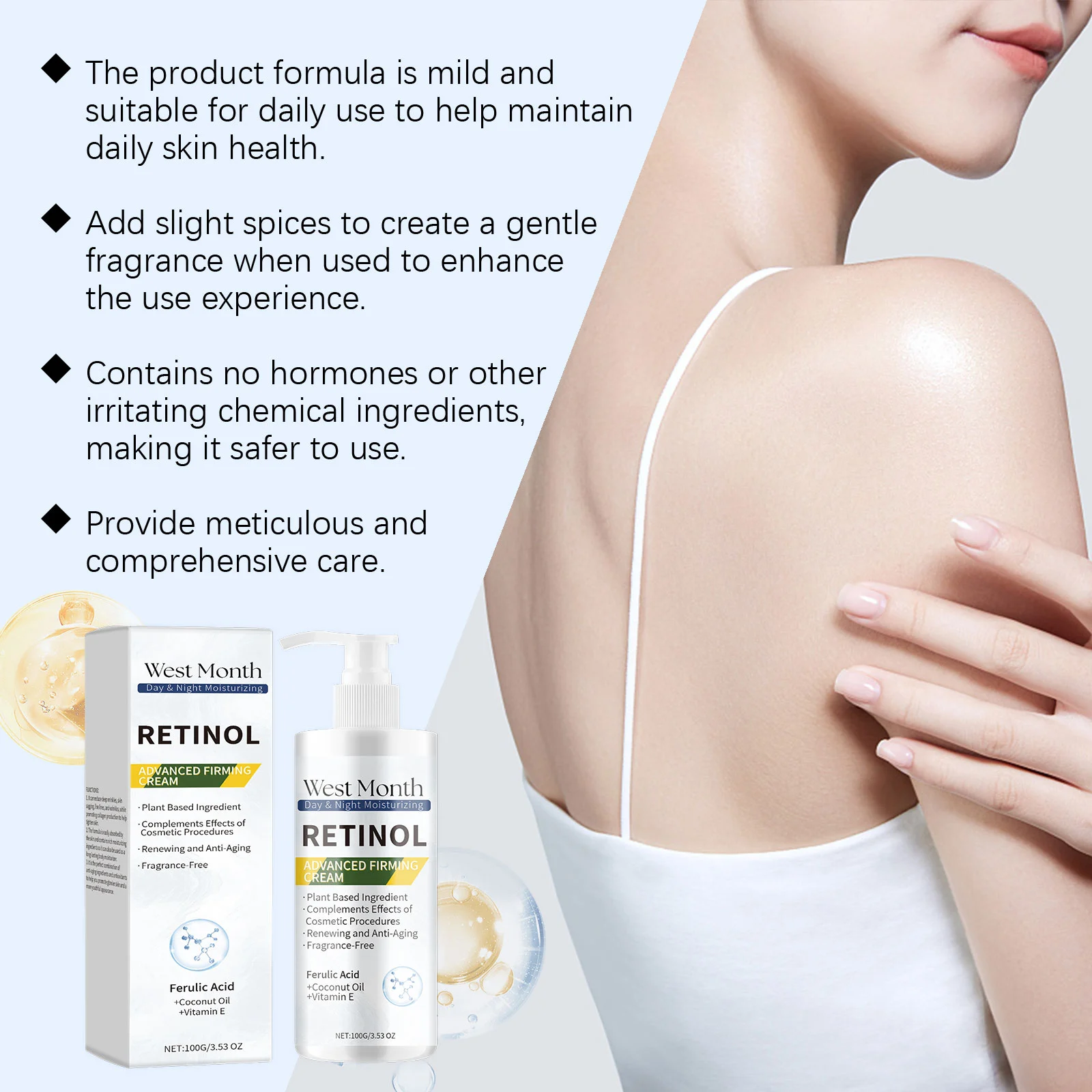 Retinol Firming Body Cream 100g - Advanced Hydration & Skin Tightening Moisturizer 8 retinol firming body cream 100g wes hm7m4rvw desc 8