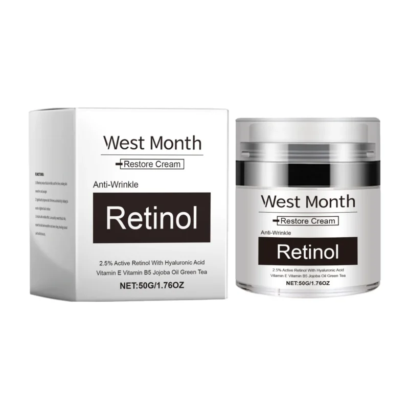 West Month Retinol Restore Cream - Anti-Wrinkle, Moisturizing Face Cream with 2.5% Active Retinol