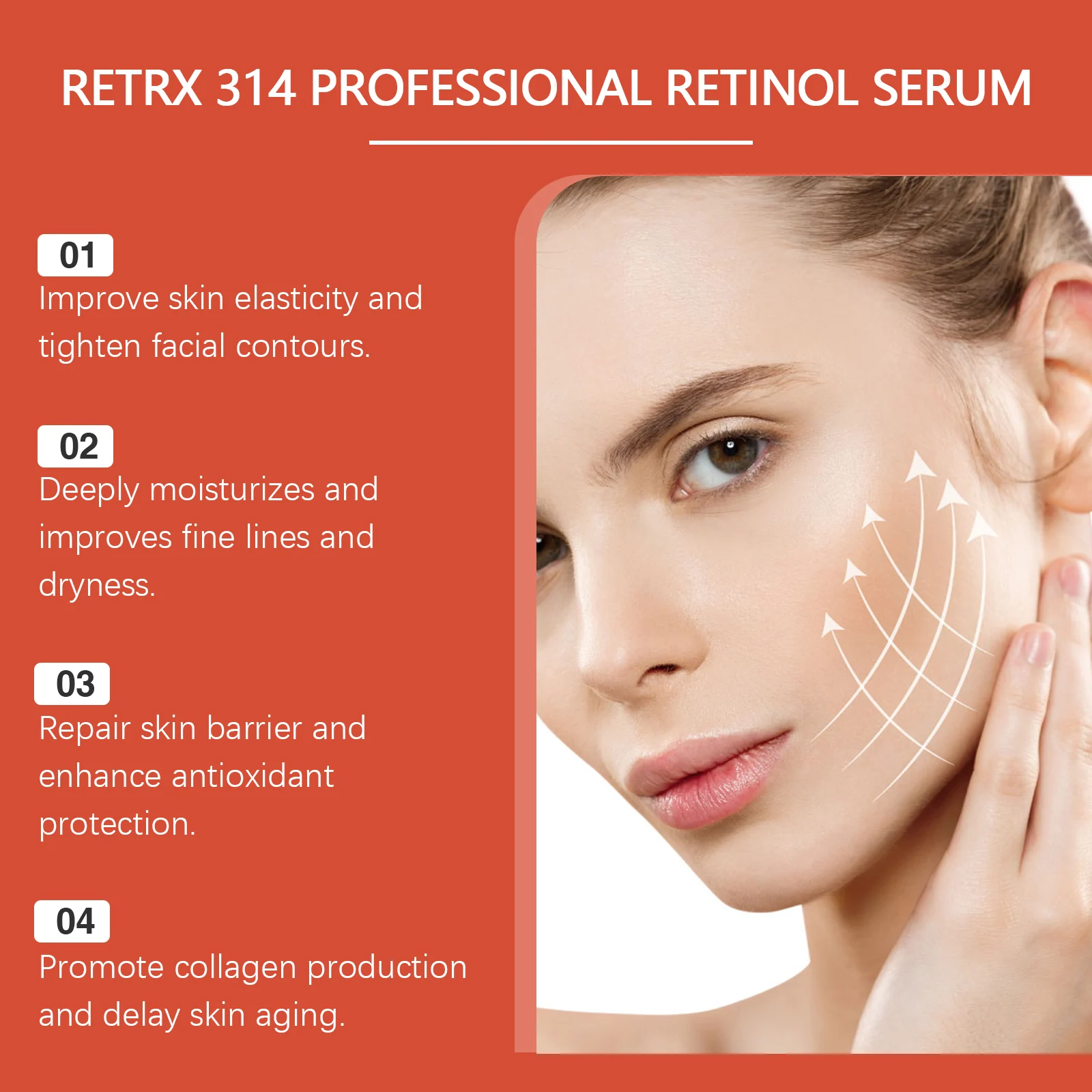 Retinol Serum for Face, Instant Firming, Reduces Fine Lines & Wrinkles with Hyaluronic Acid & Collagen 30ml 10 retinol serum instant firming wrinkles 30ml wes znrdm8uf desc 10