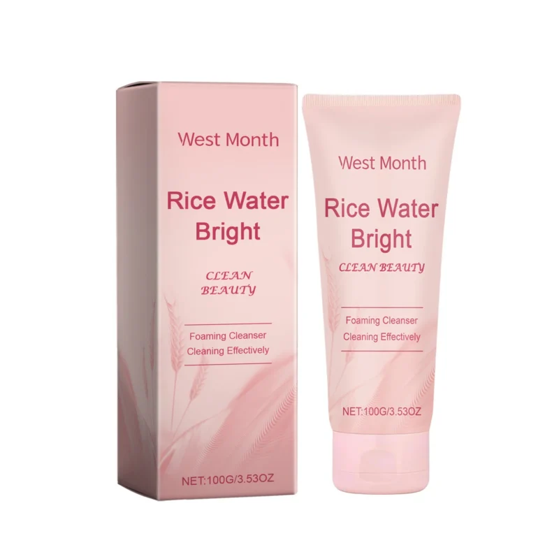 West Month Rice Water Foaming Cleanser for deep cleansing, moisturizing, and brightening skin tone