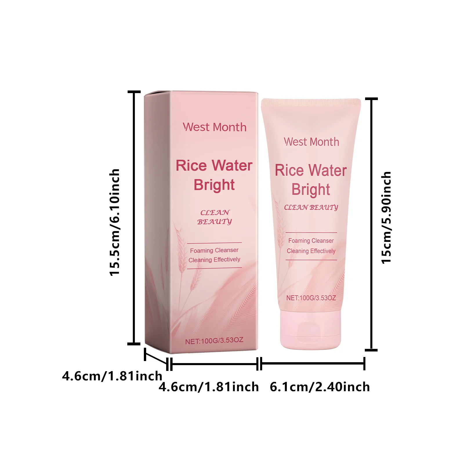 Rice Water Foaming Cleanser Deep Moisturizing Brightening Facial Wash 100g 1 rice water foaming cleanser deep moisturizing brightening facial wash 100g wes 8mdvysff desc 1